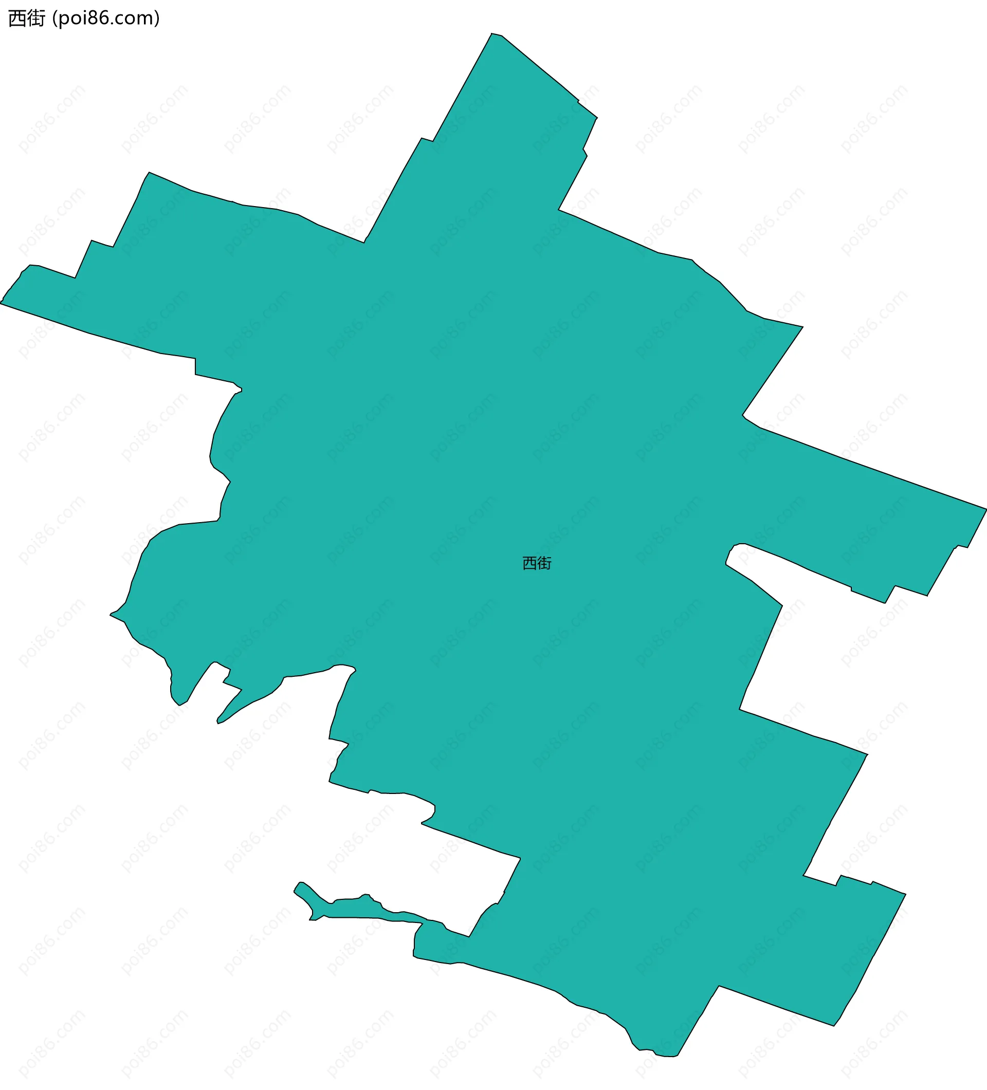 西街边界地图
