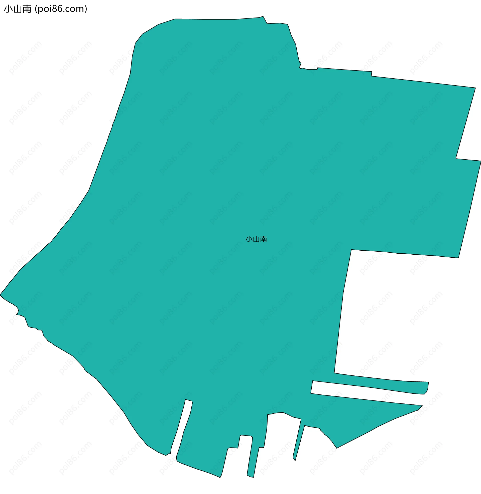 小山南边界地图