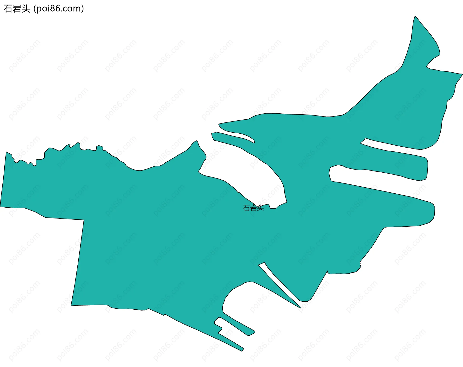 石岩头边界地图