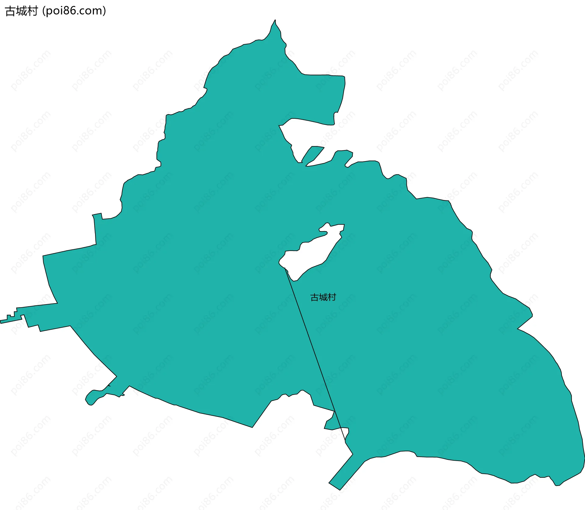 古城村边界地图