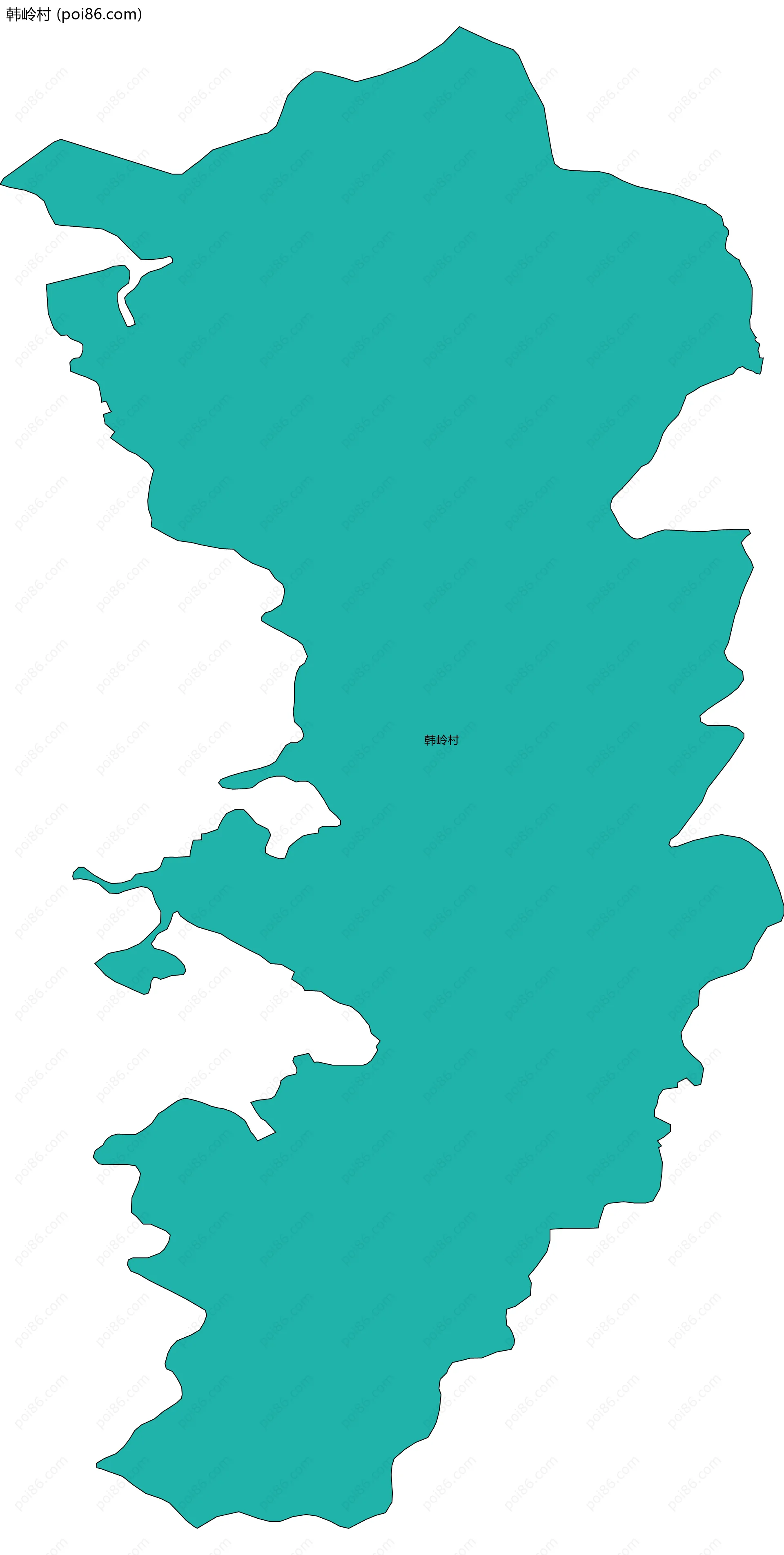 韩岭村边界地图