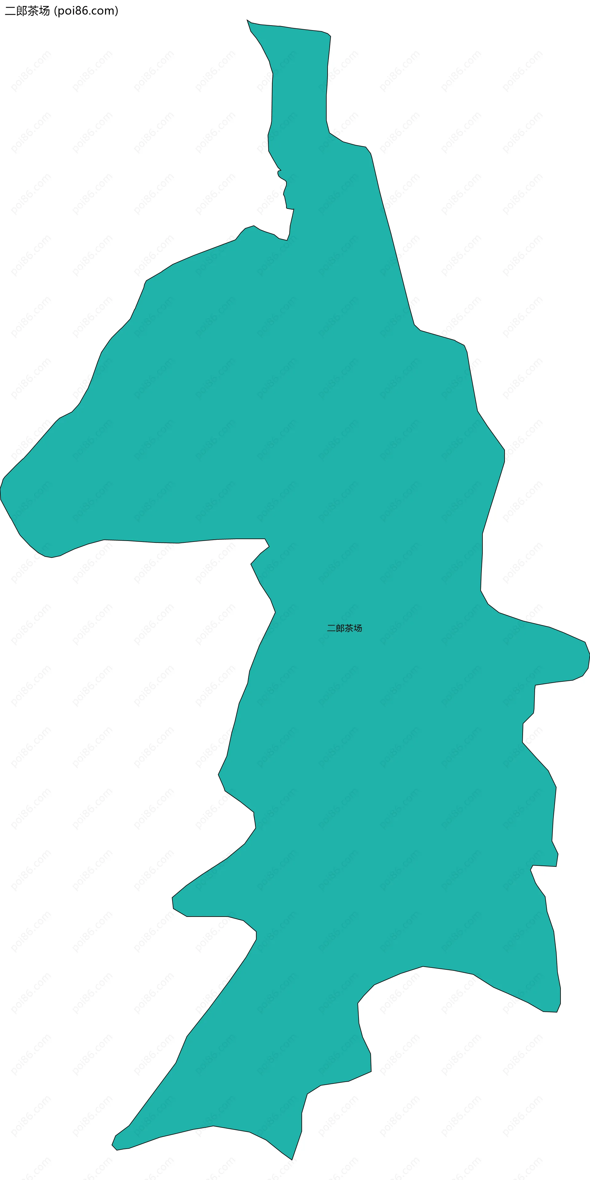 二郎茶场边界地图