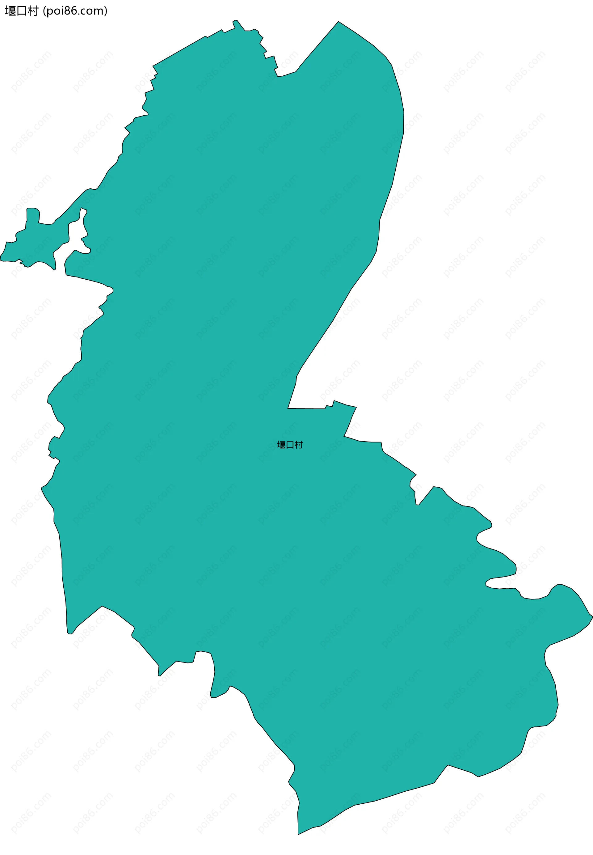 堰口村边界地图