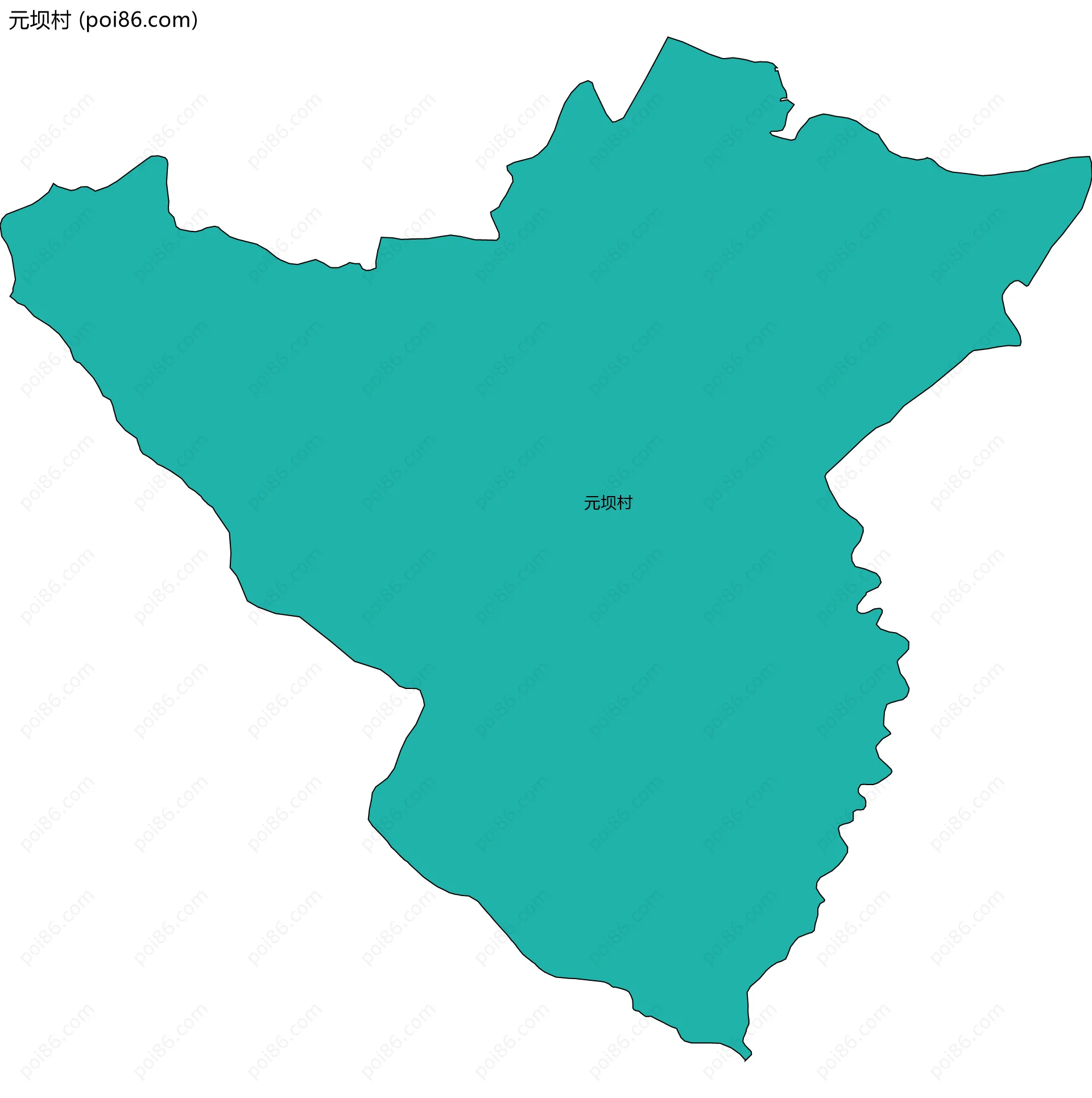 元坝村边界地图
