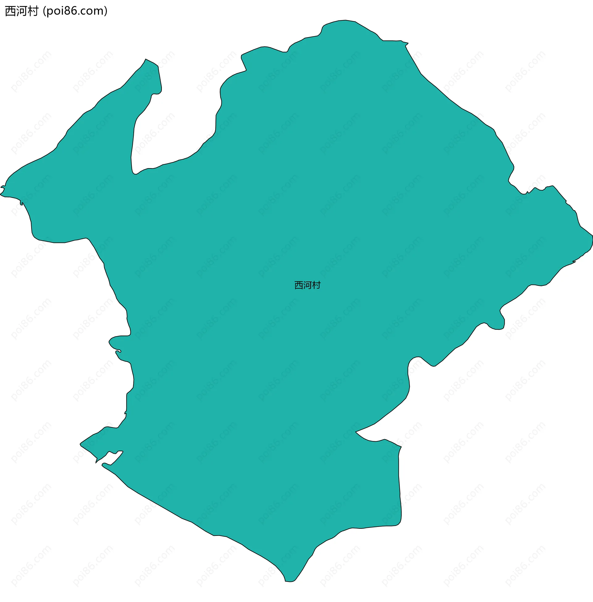 西河村边界地图