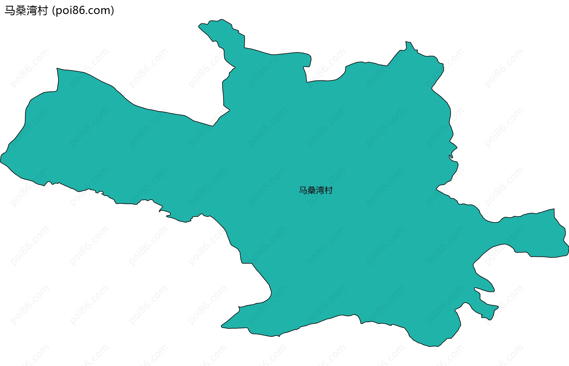 马桑湾村边界地图