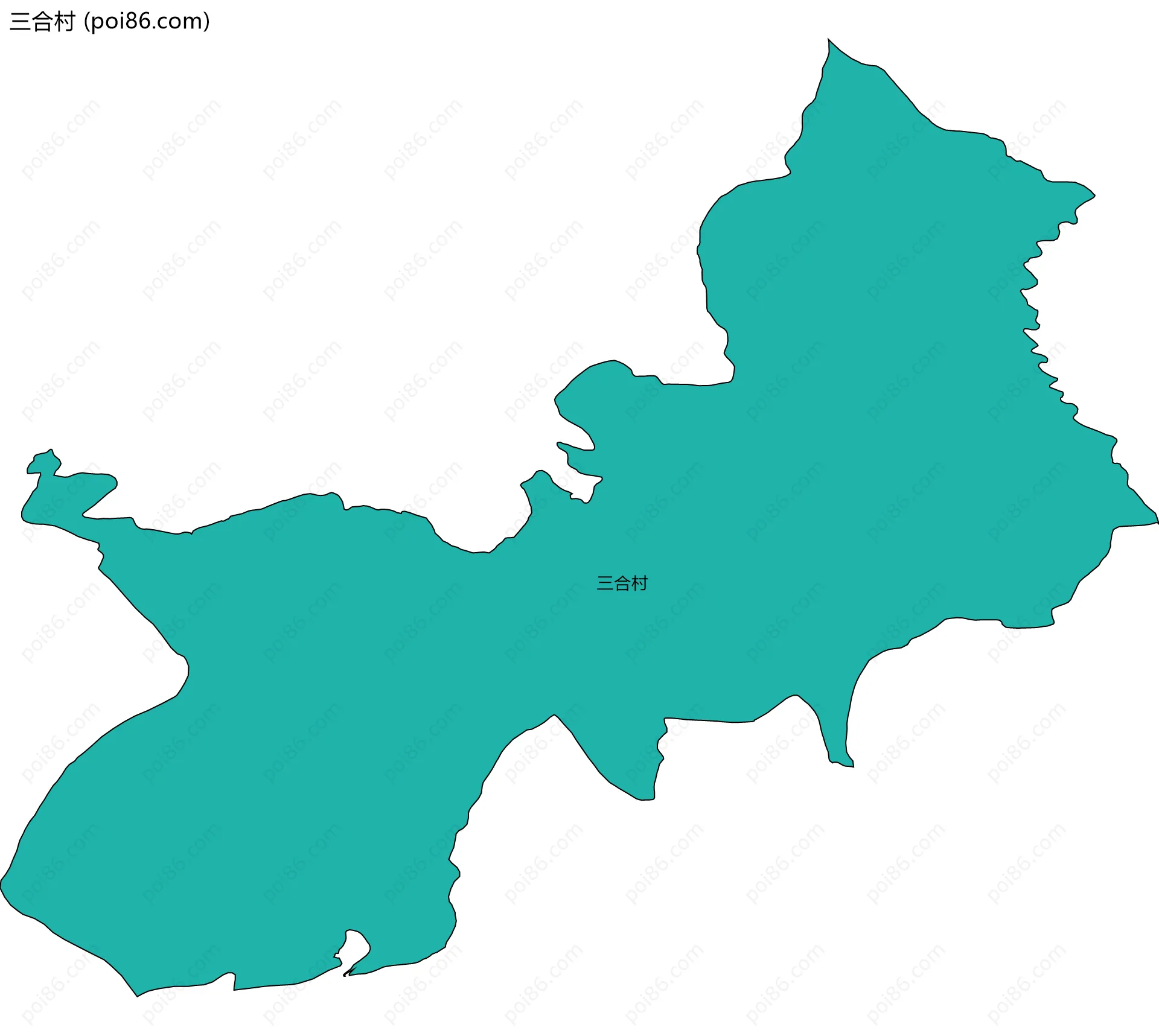 三合村边界地图