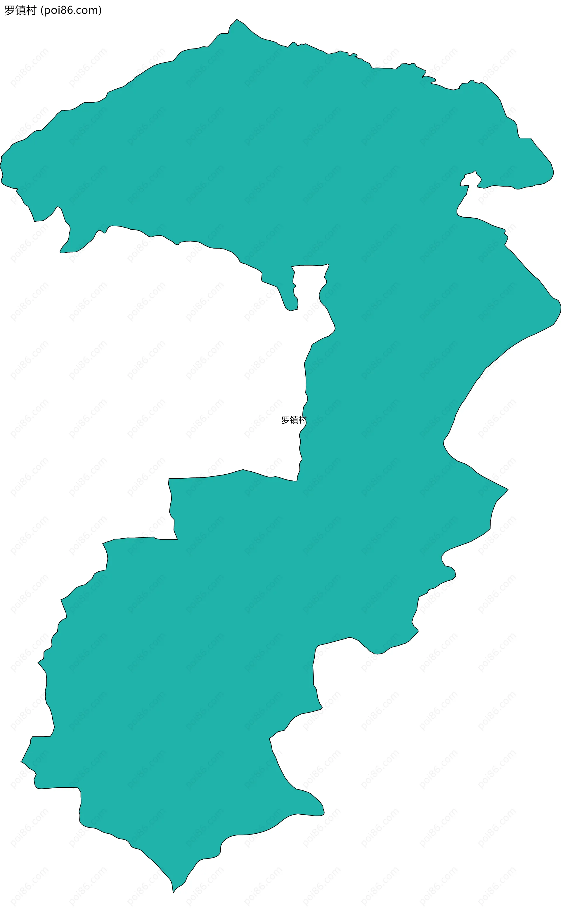 罗镇村边界地图
