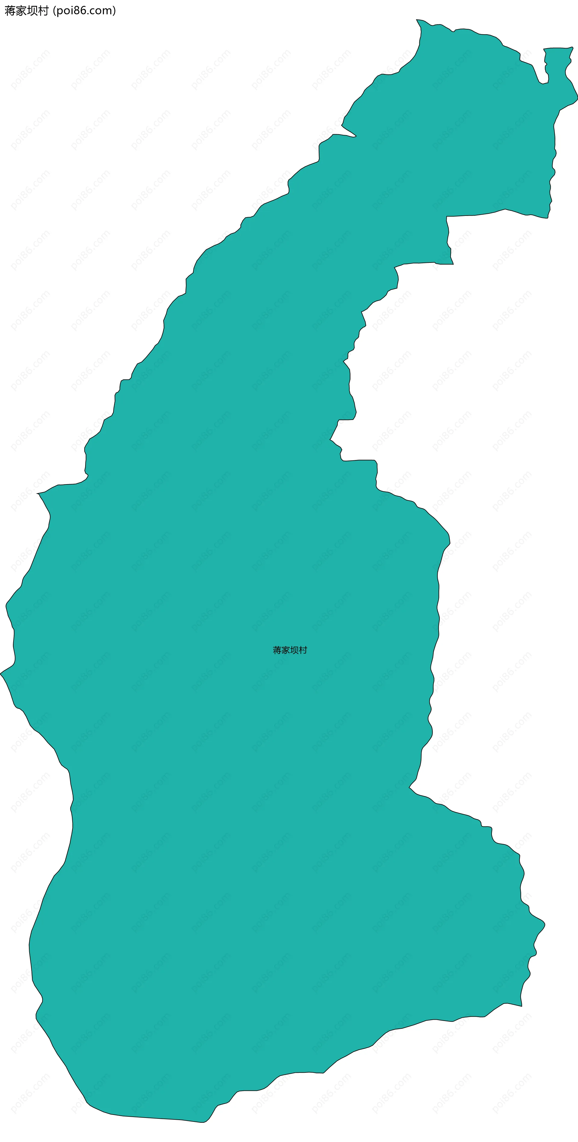 蒋家坝村边界地图