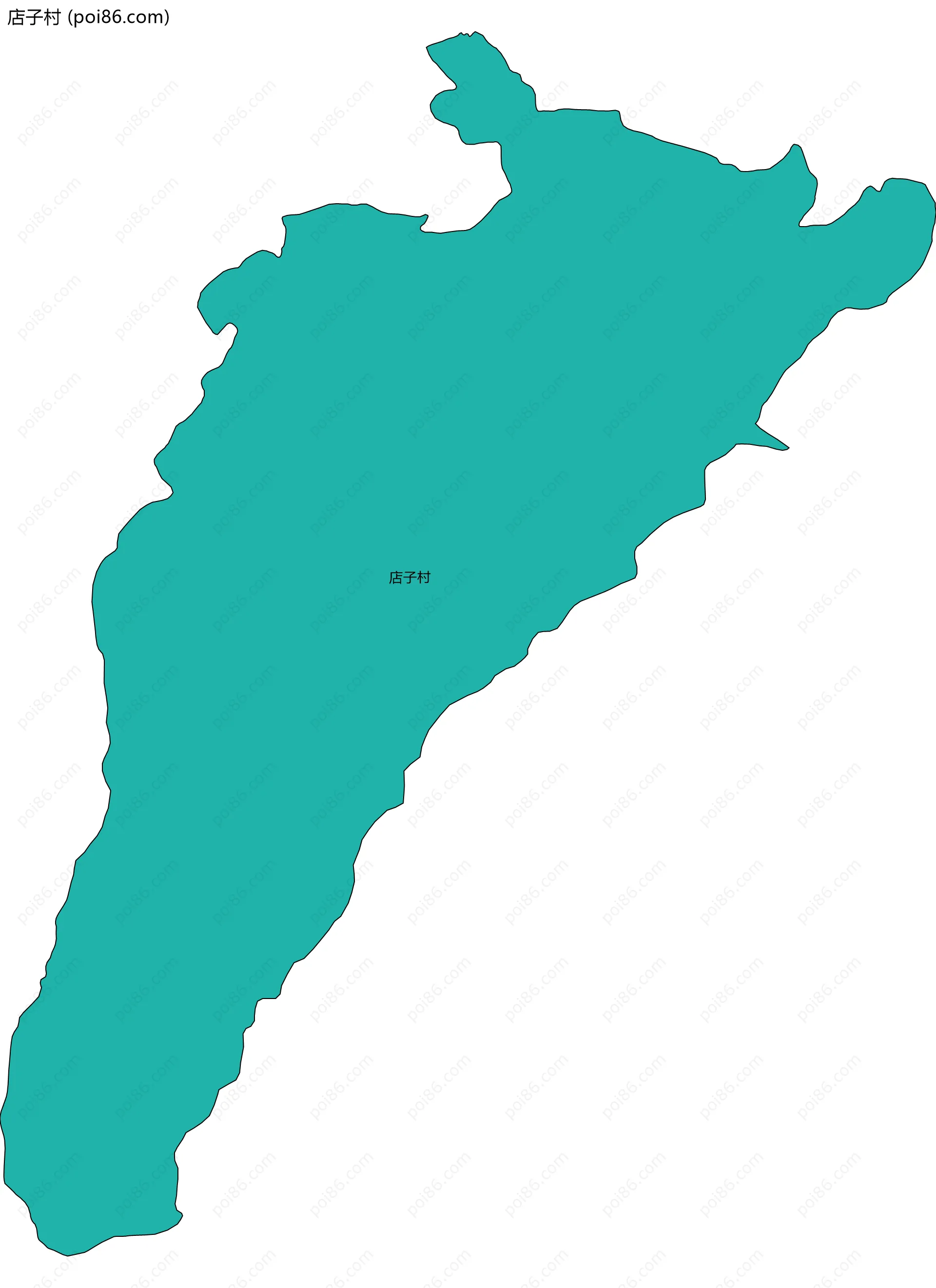 店子村边界地图