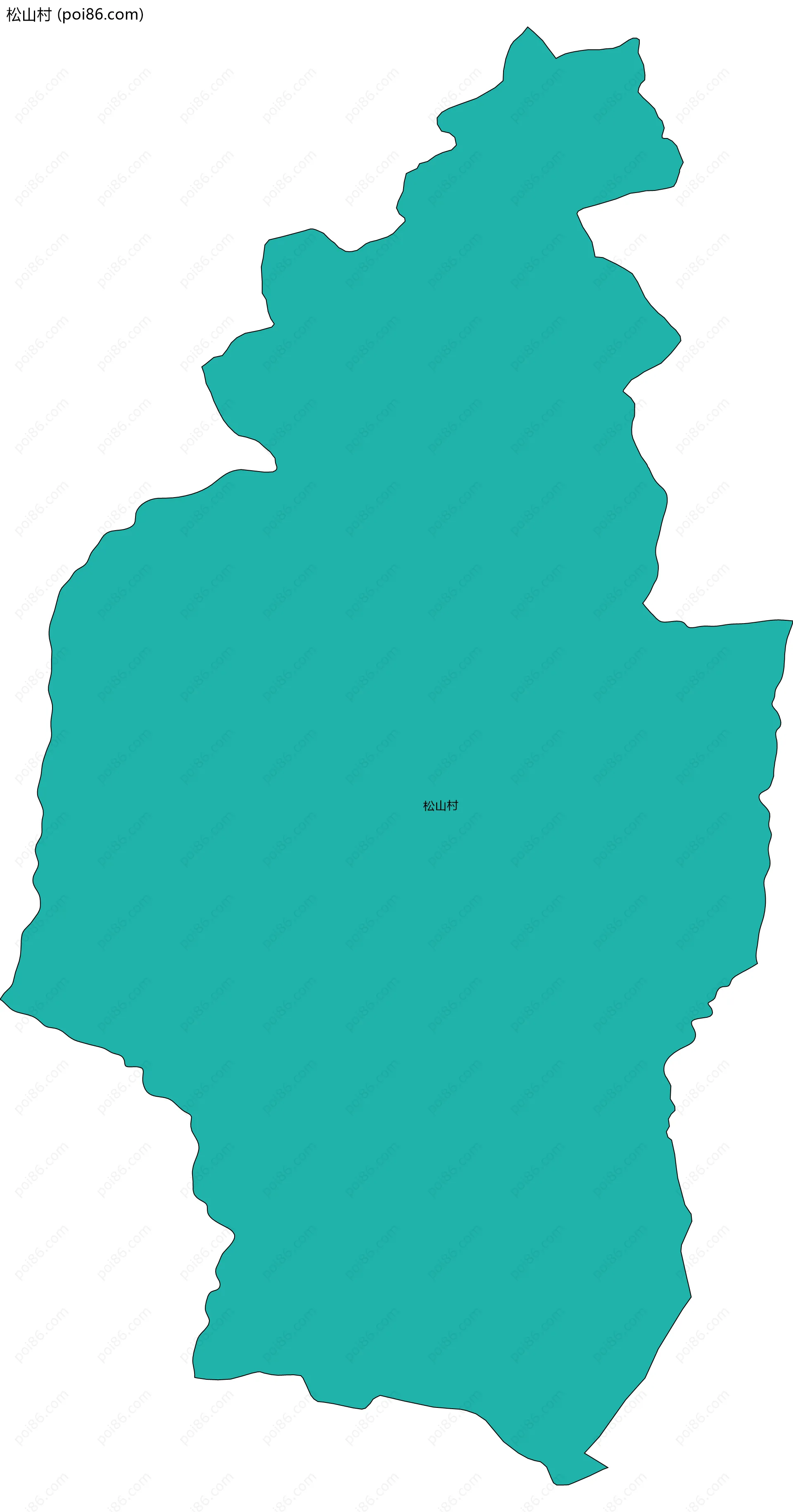 松山村边界地图