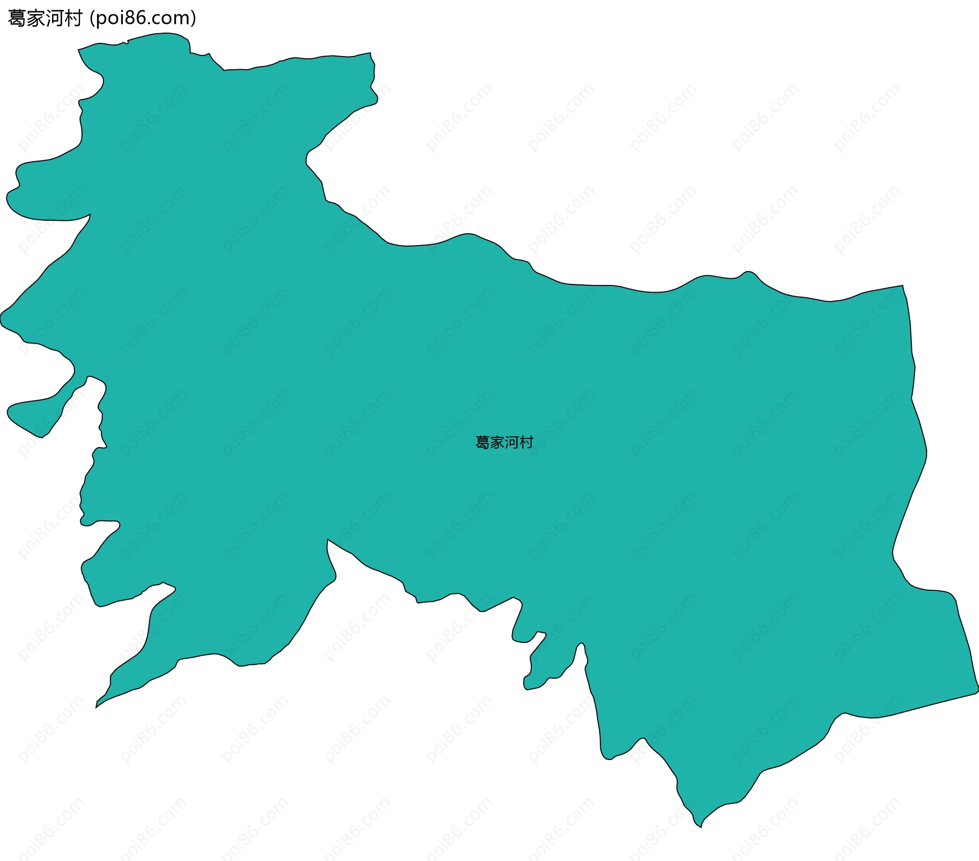 葛家河村边界地图