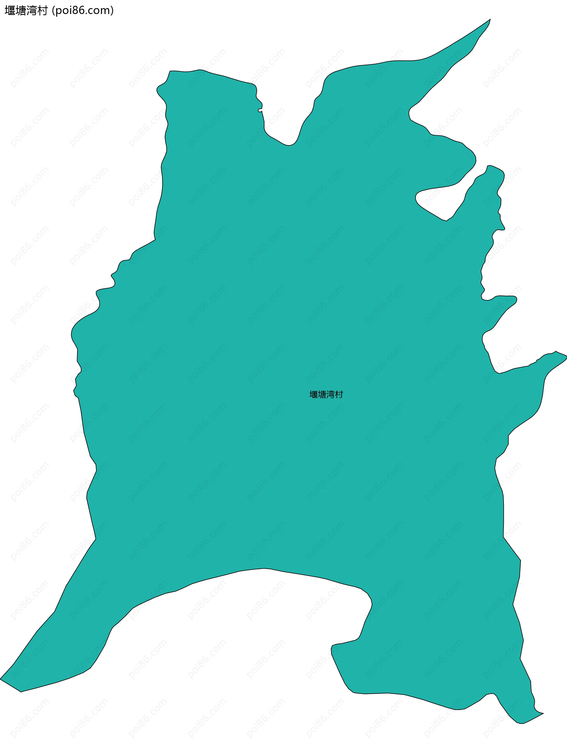 堰塘湾村边界地图