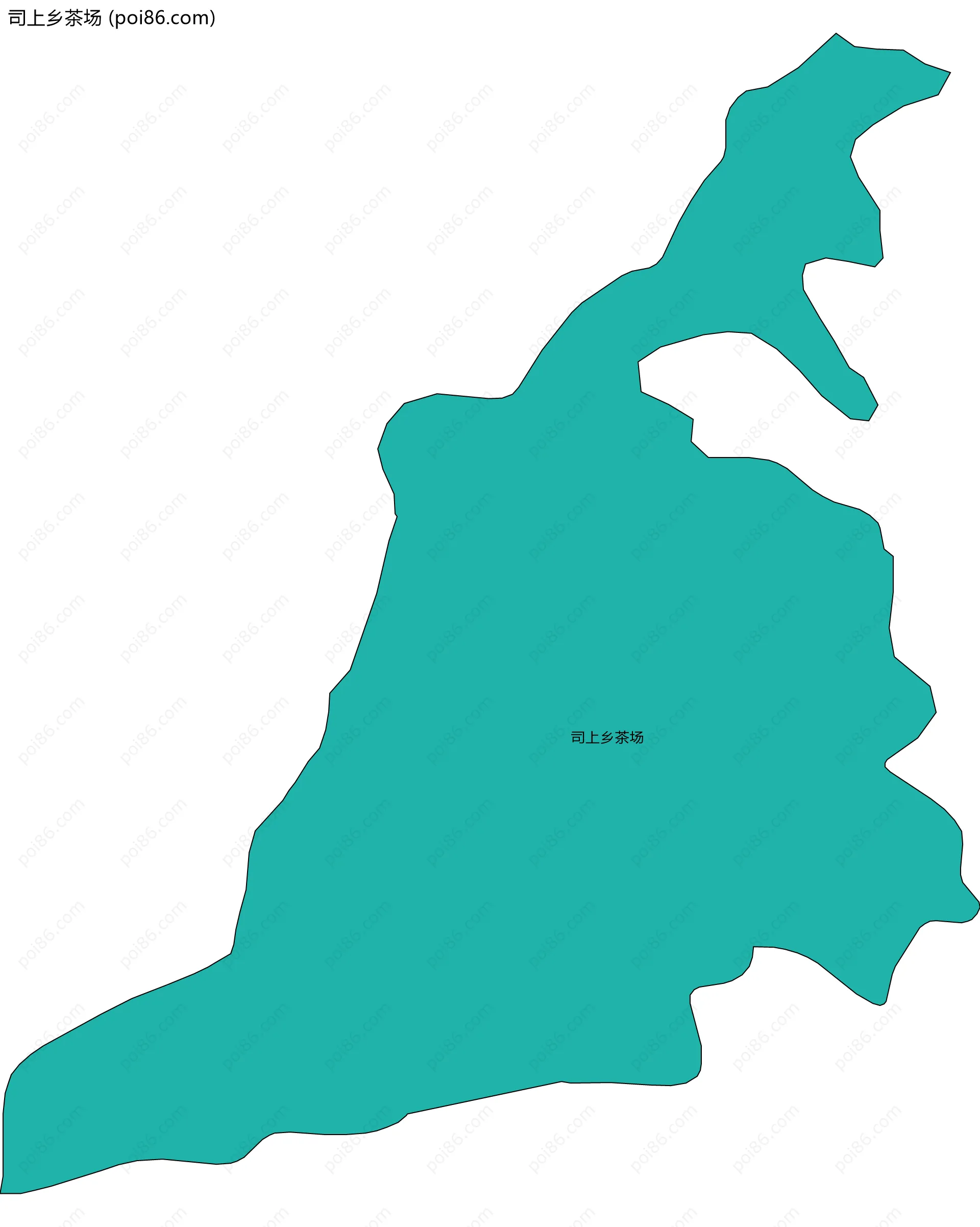 司上乡茶场边界地图