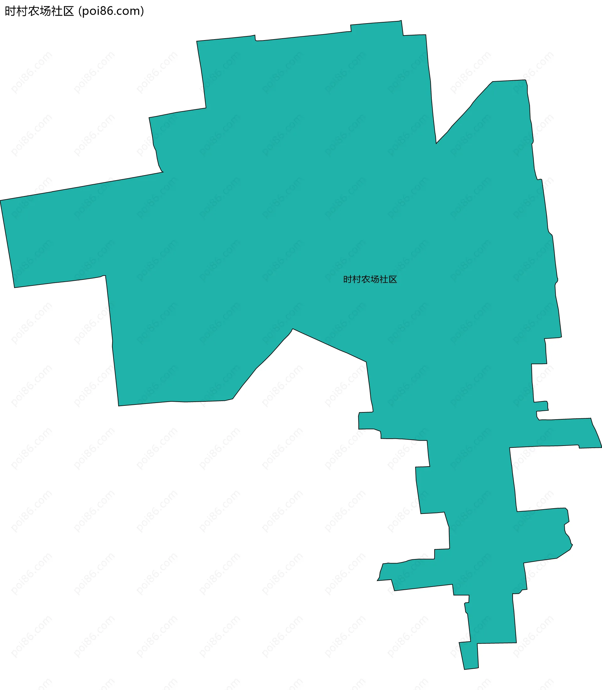 时村农场社区边界地图