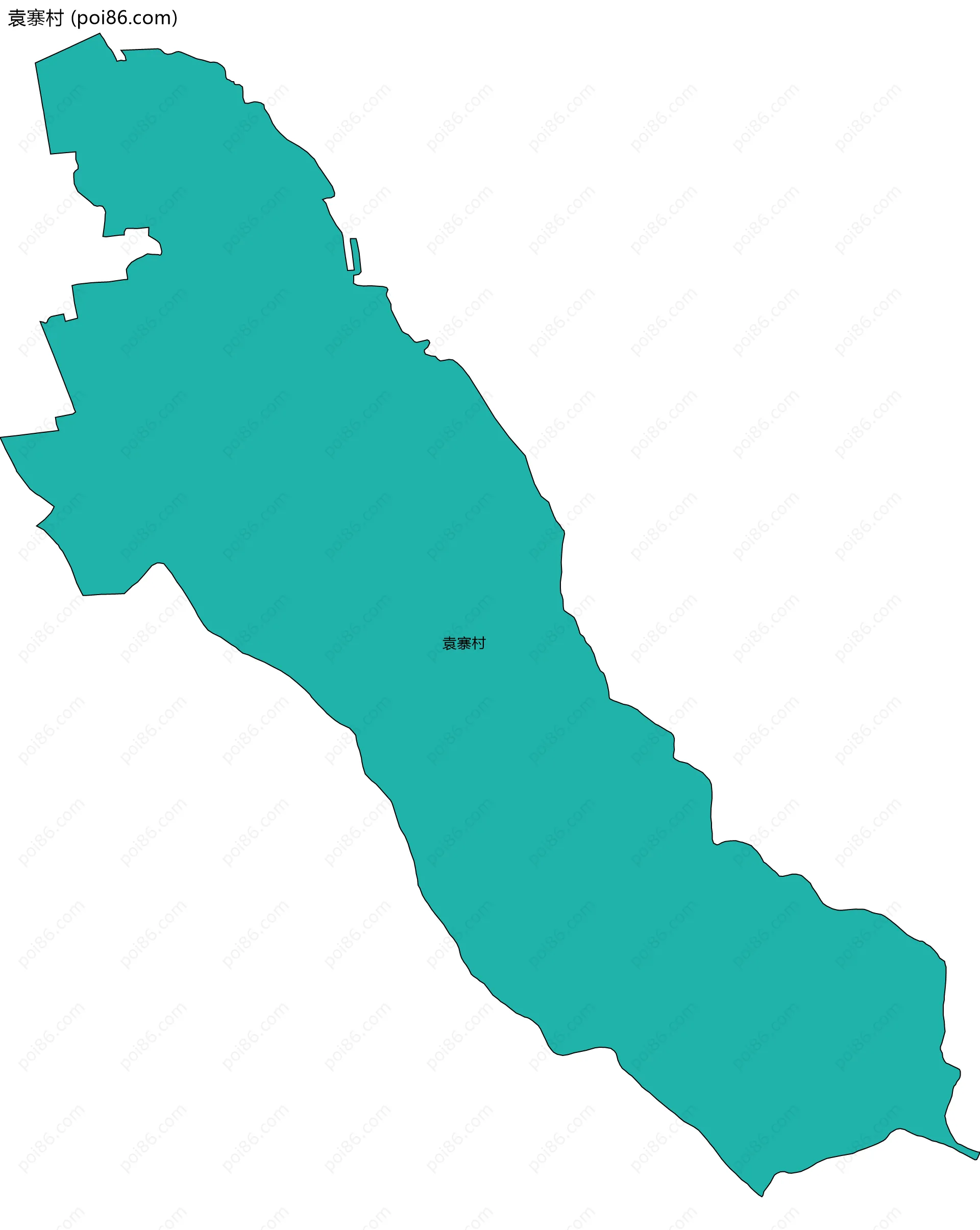 袁寨村边界地图