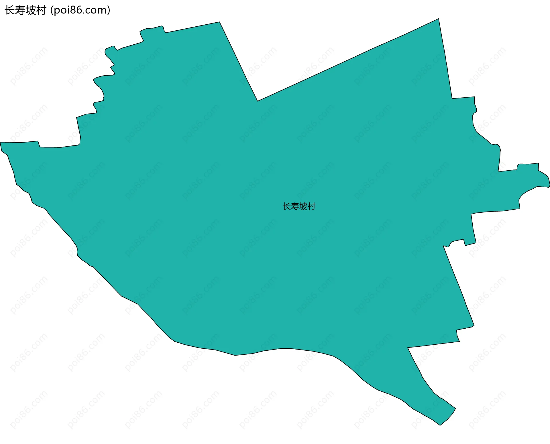 长寿坡村边界地图