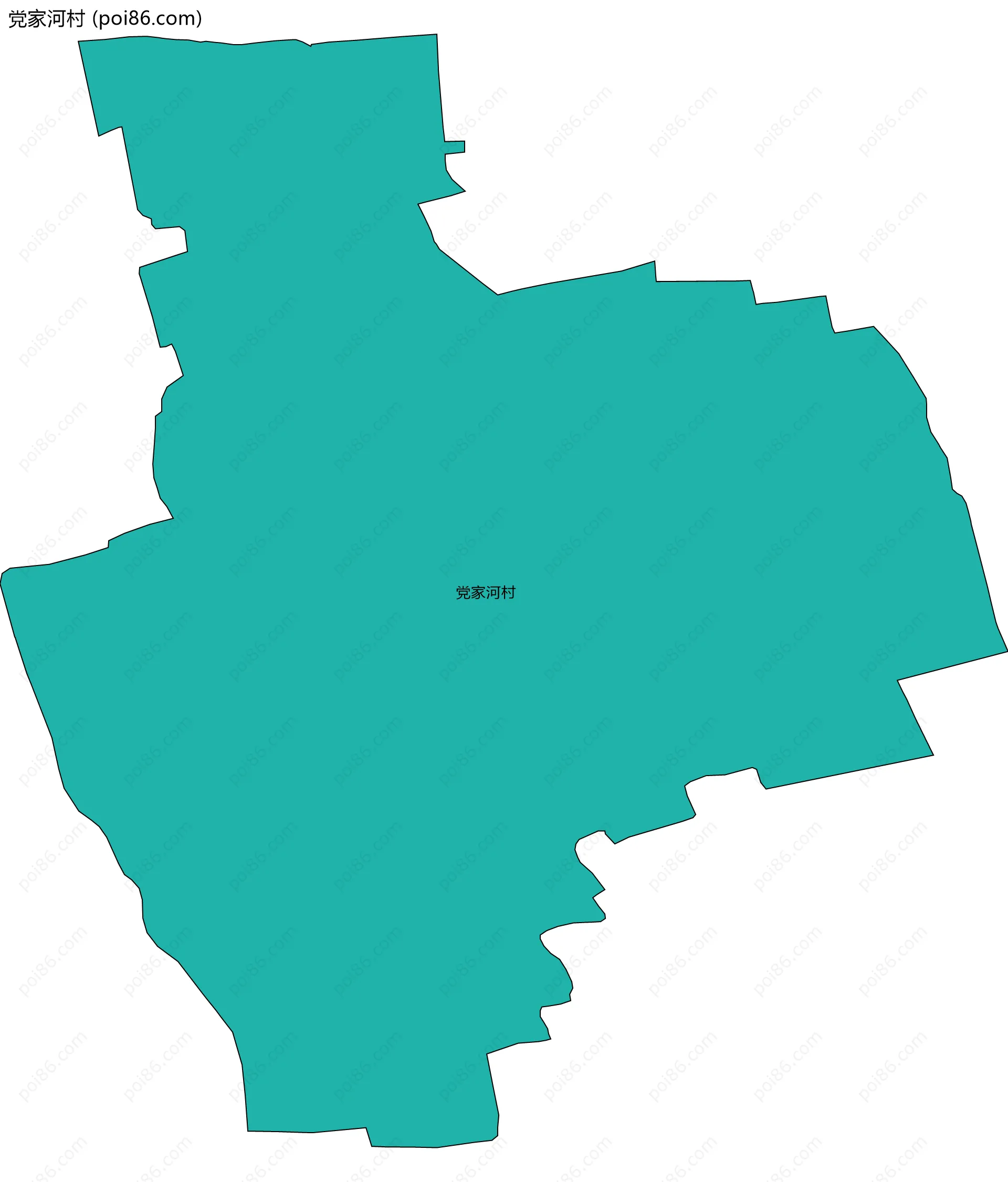 党家河村边界地图