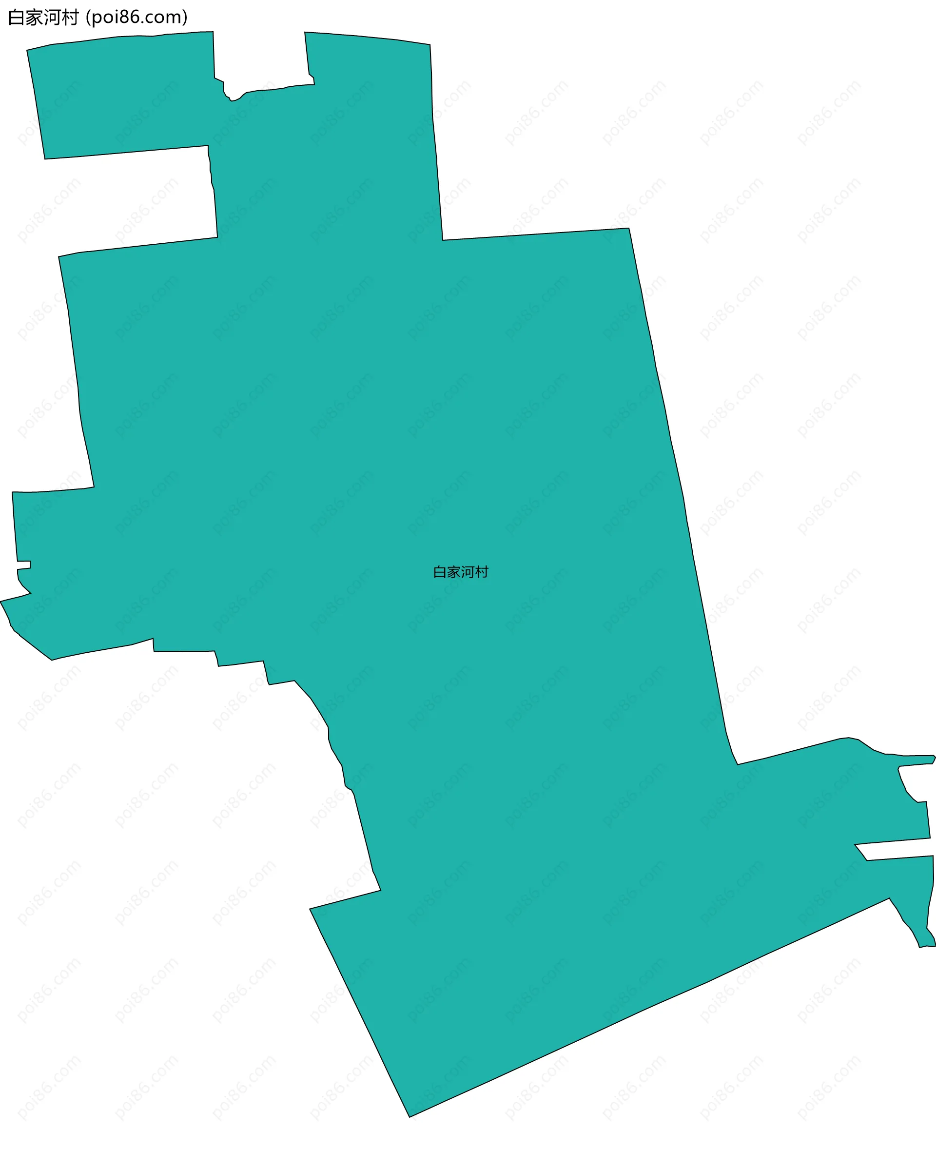 白家河村边界地图