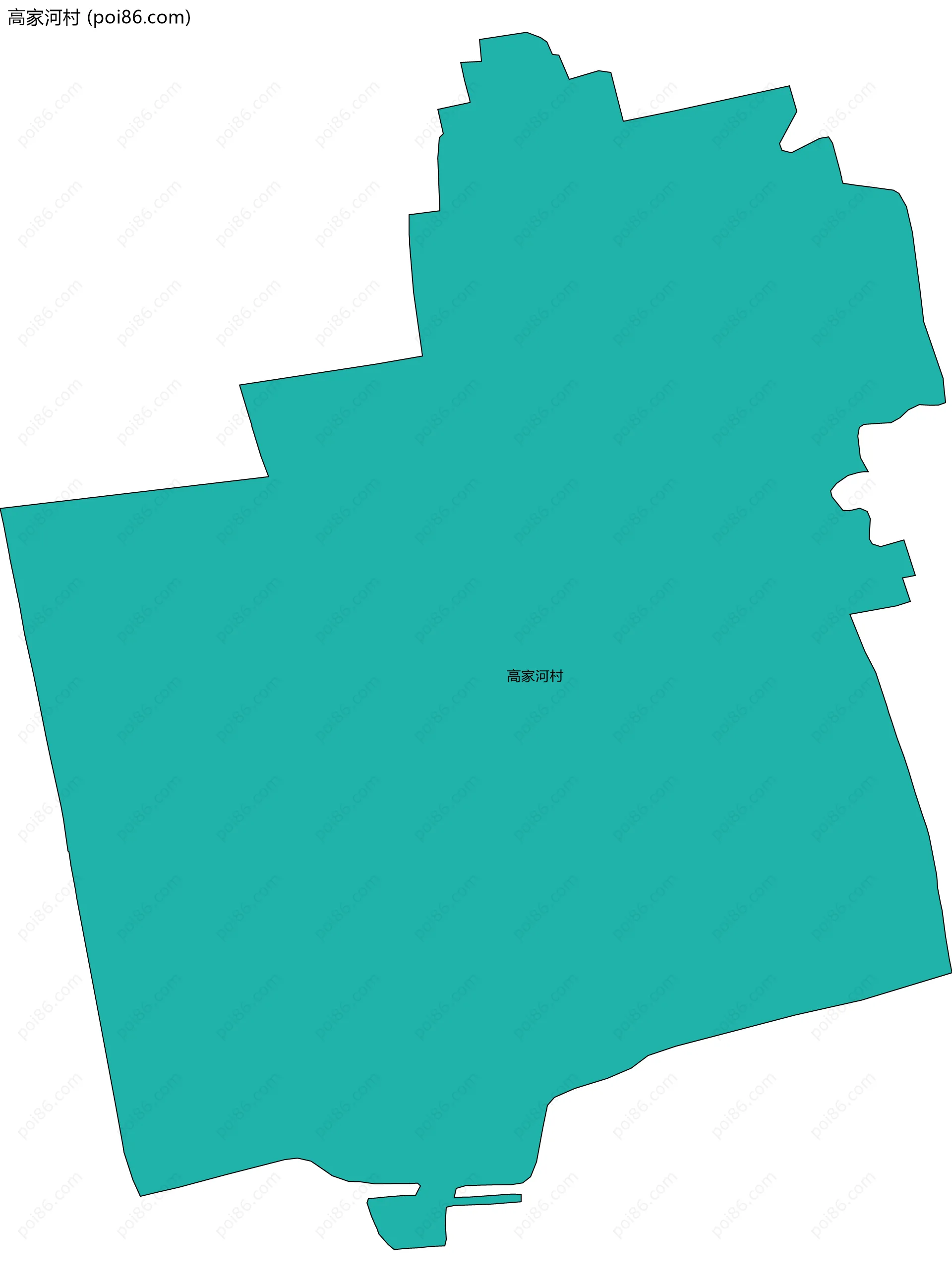 高家河村边界地图