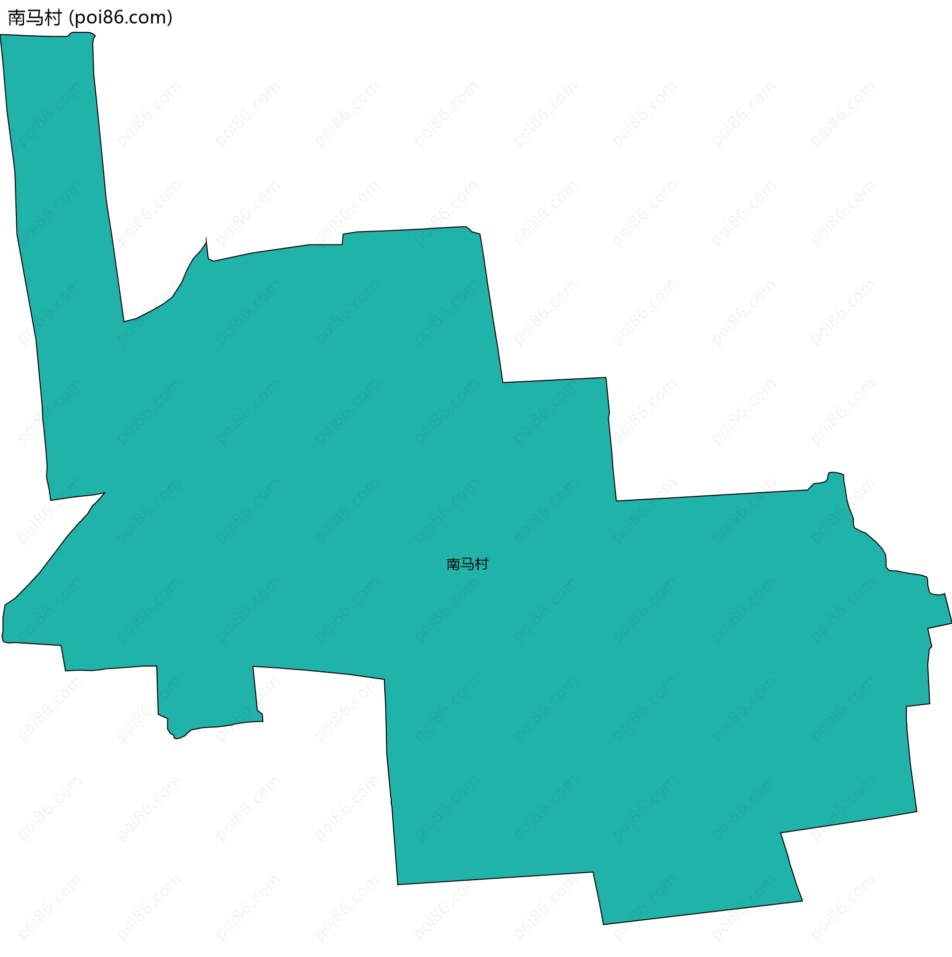 南马村边界地图