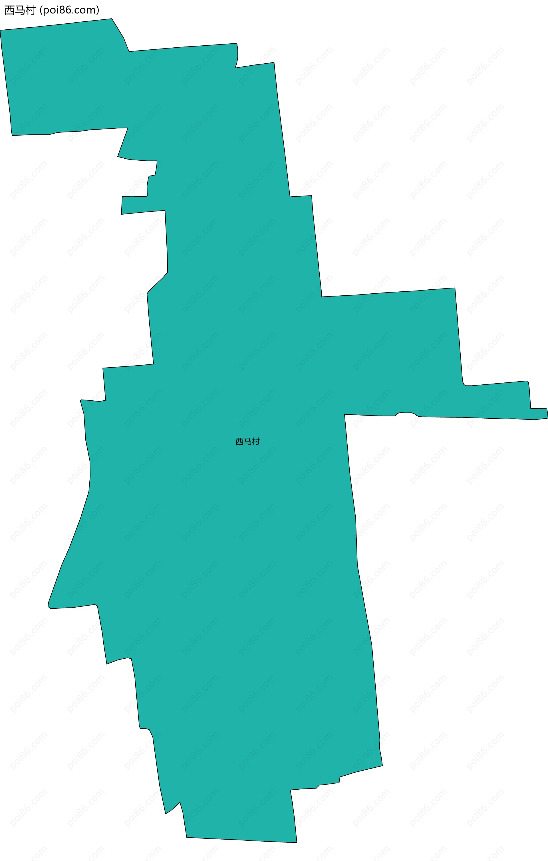 西马村边界地图