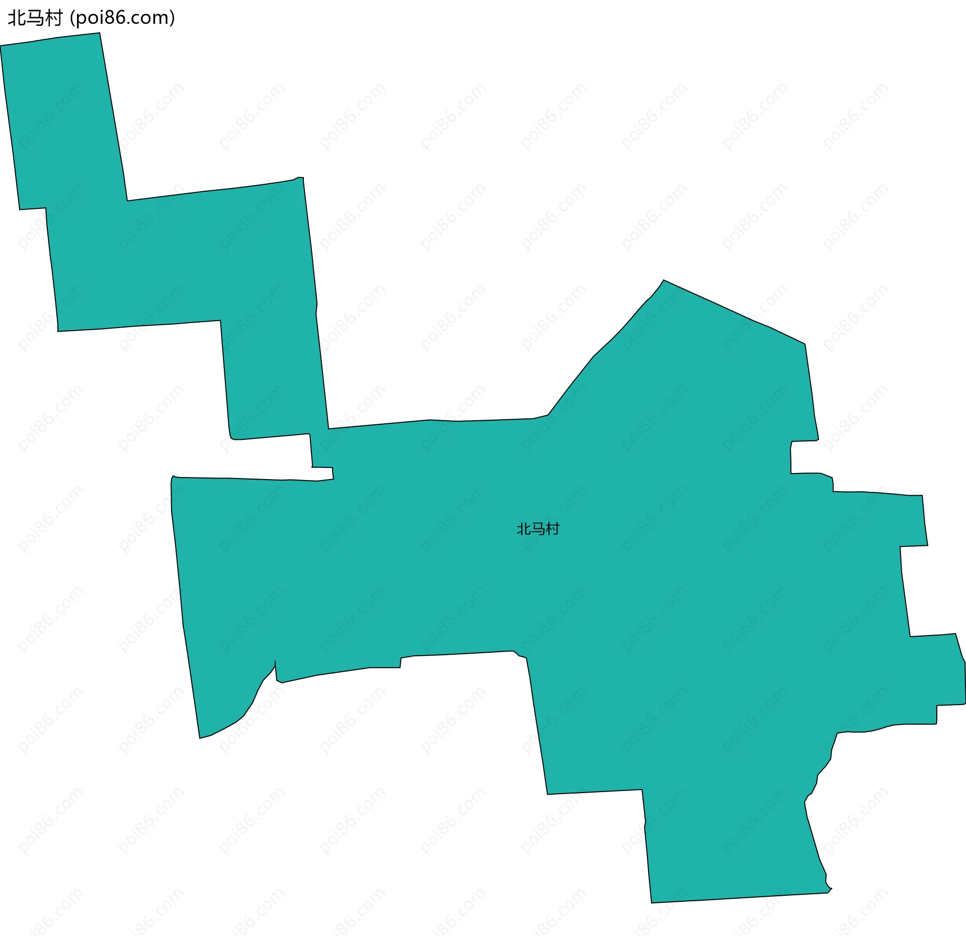 北马村边界地图