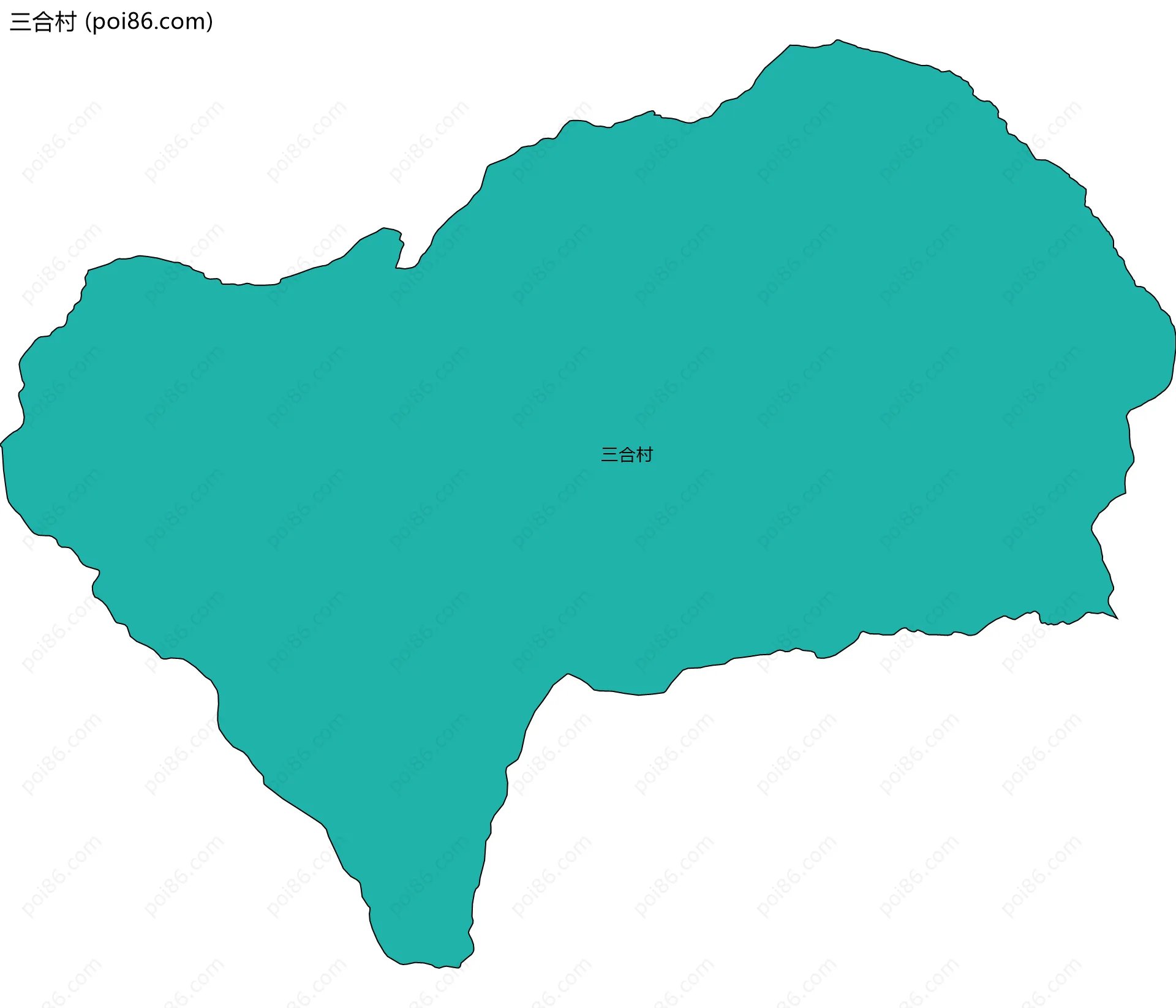 三合村边界地图