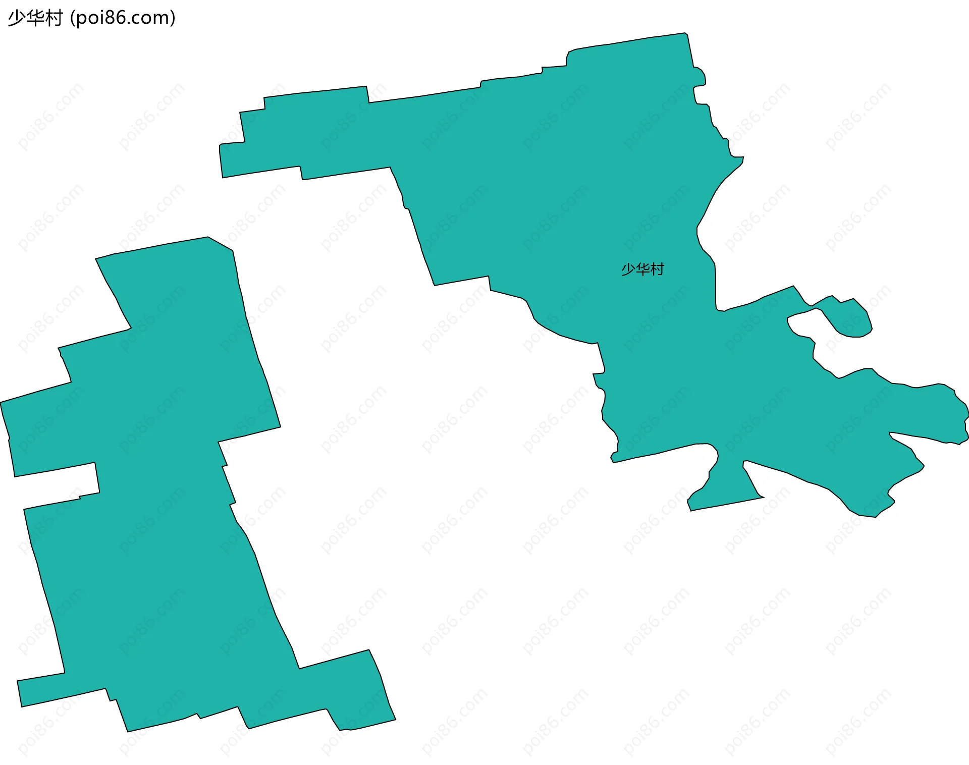 少华村边界地图
