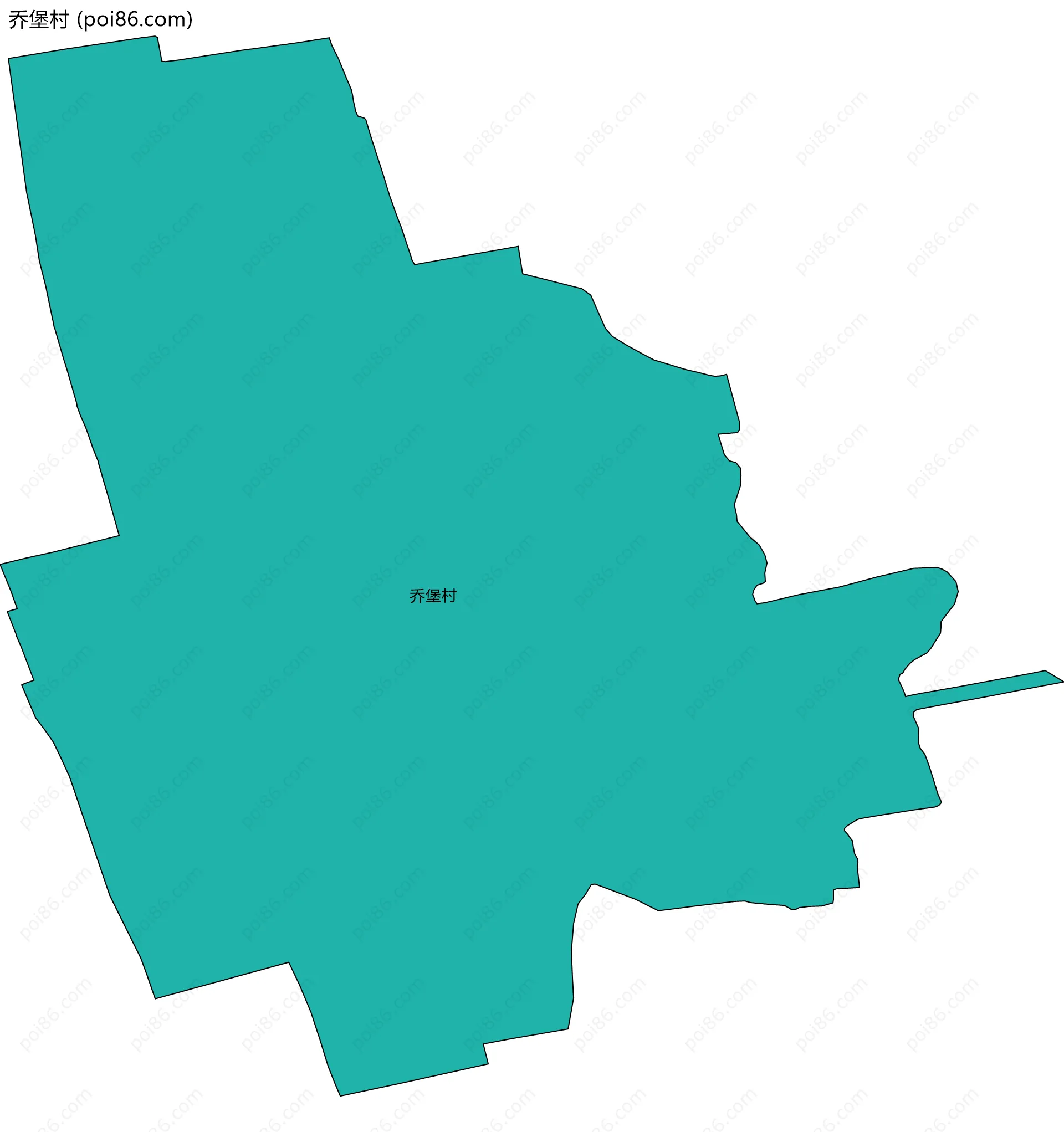 乔堡村边界地图