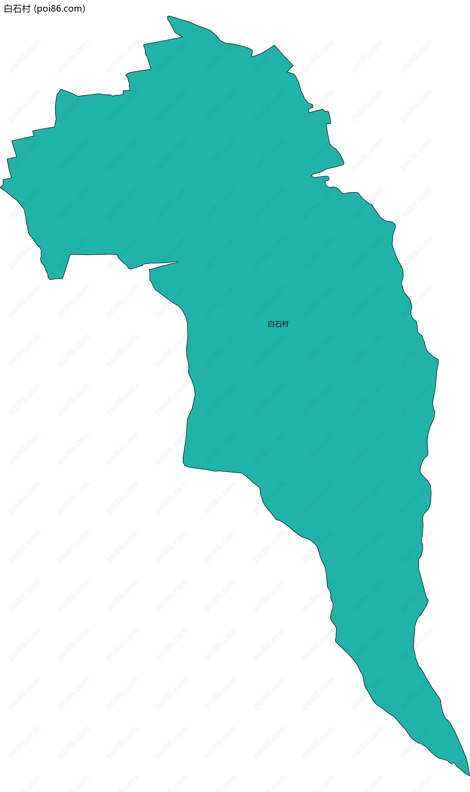 白石村边界地图