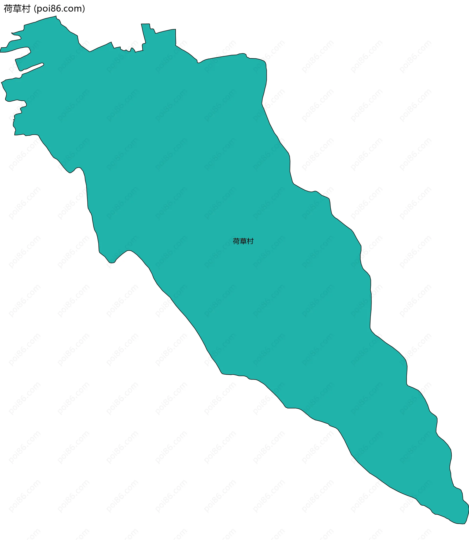 荷草村边界地图