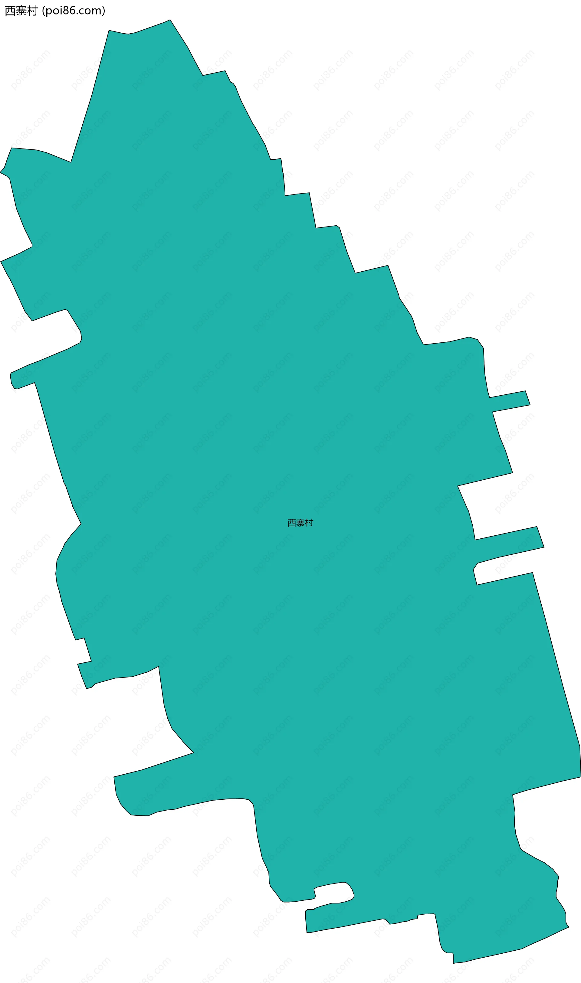 西寨村边界地图