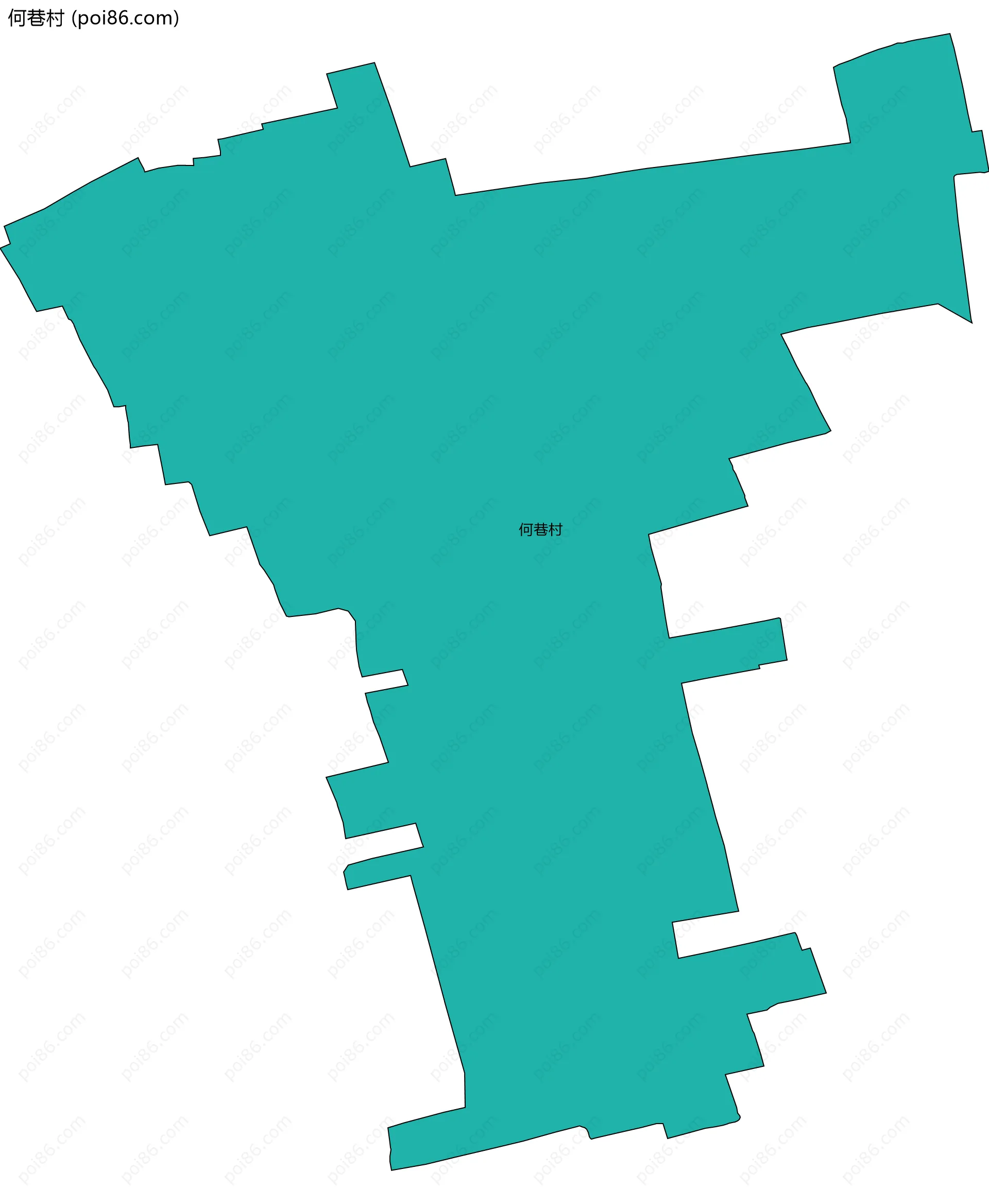 何巷村边界地图