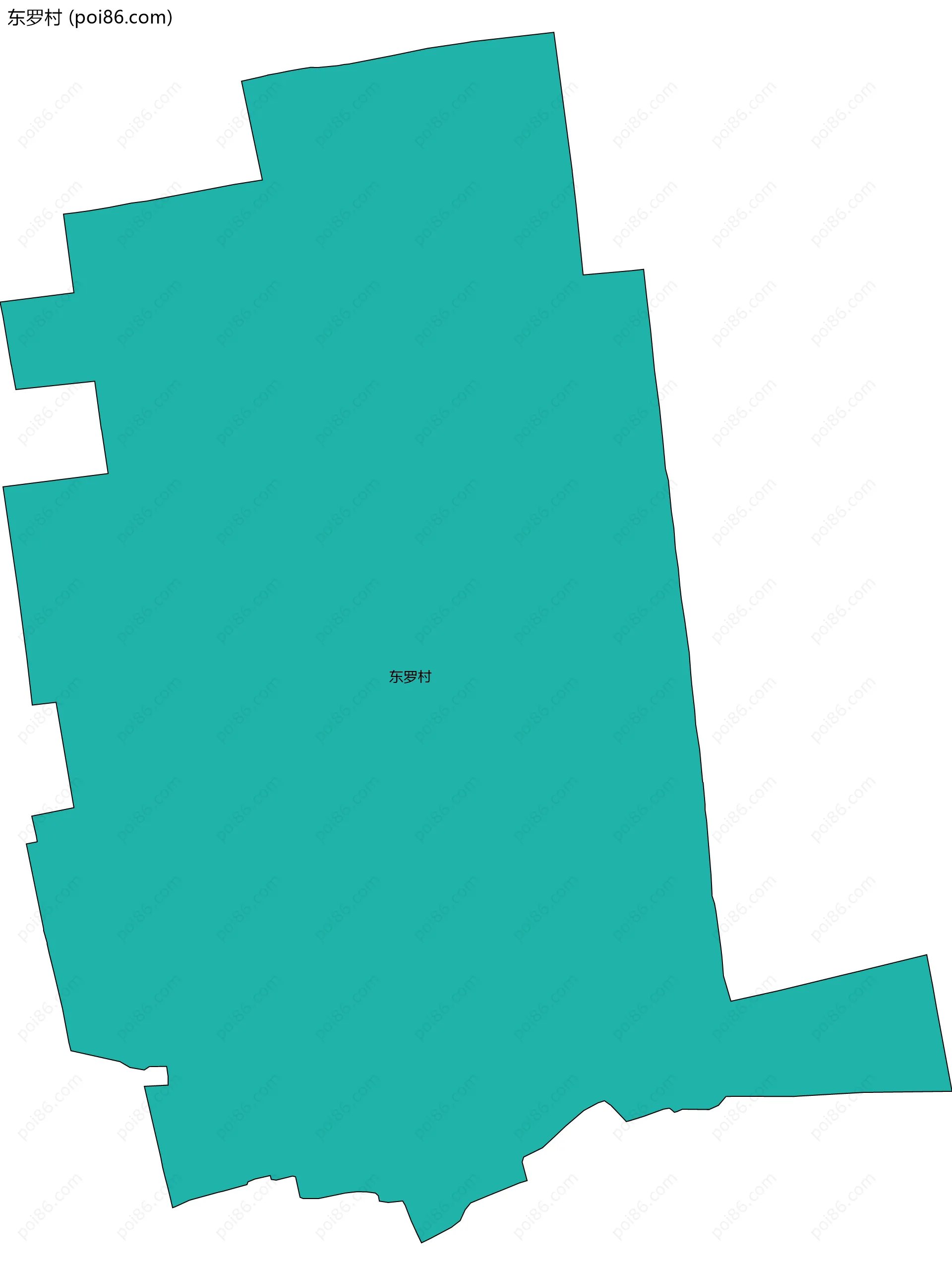 东罗村边界地图