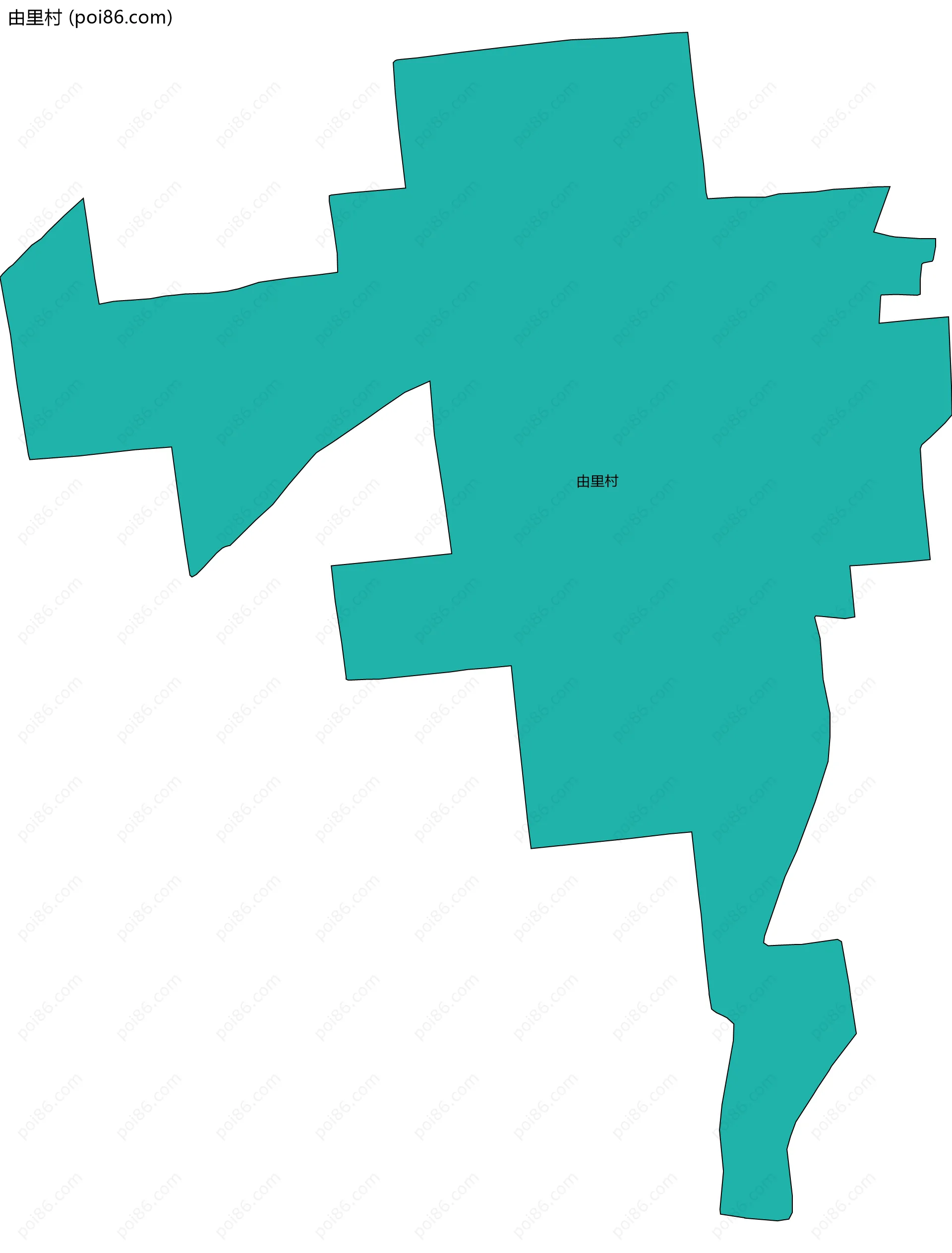 由里村边界地图