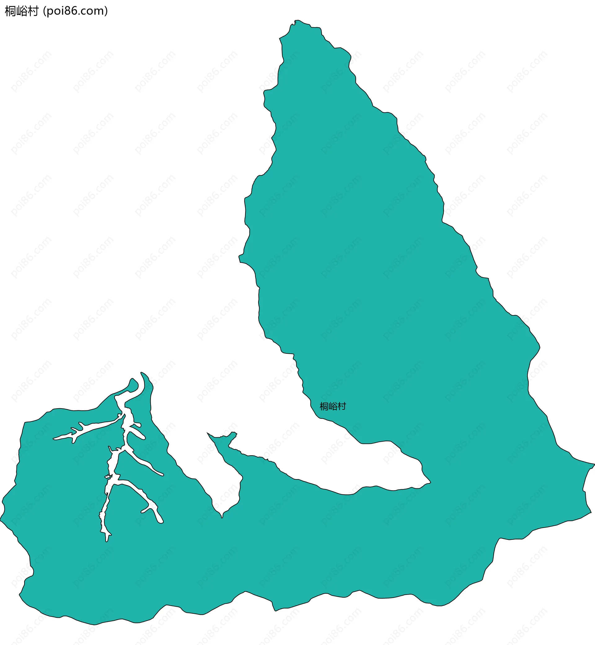 桐峪村边界地图