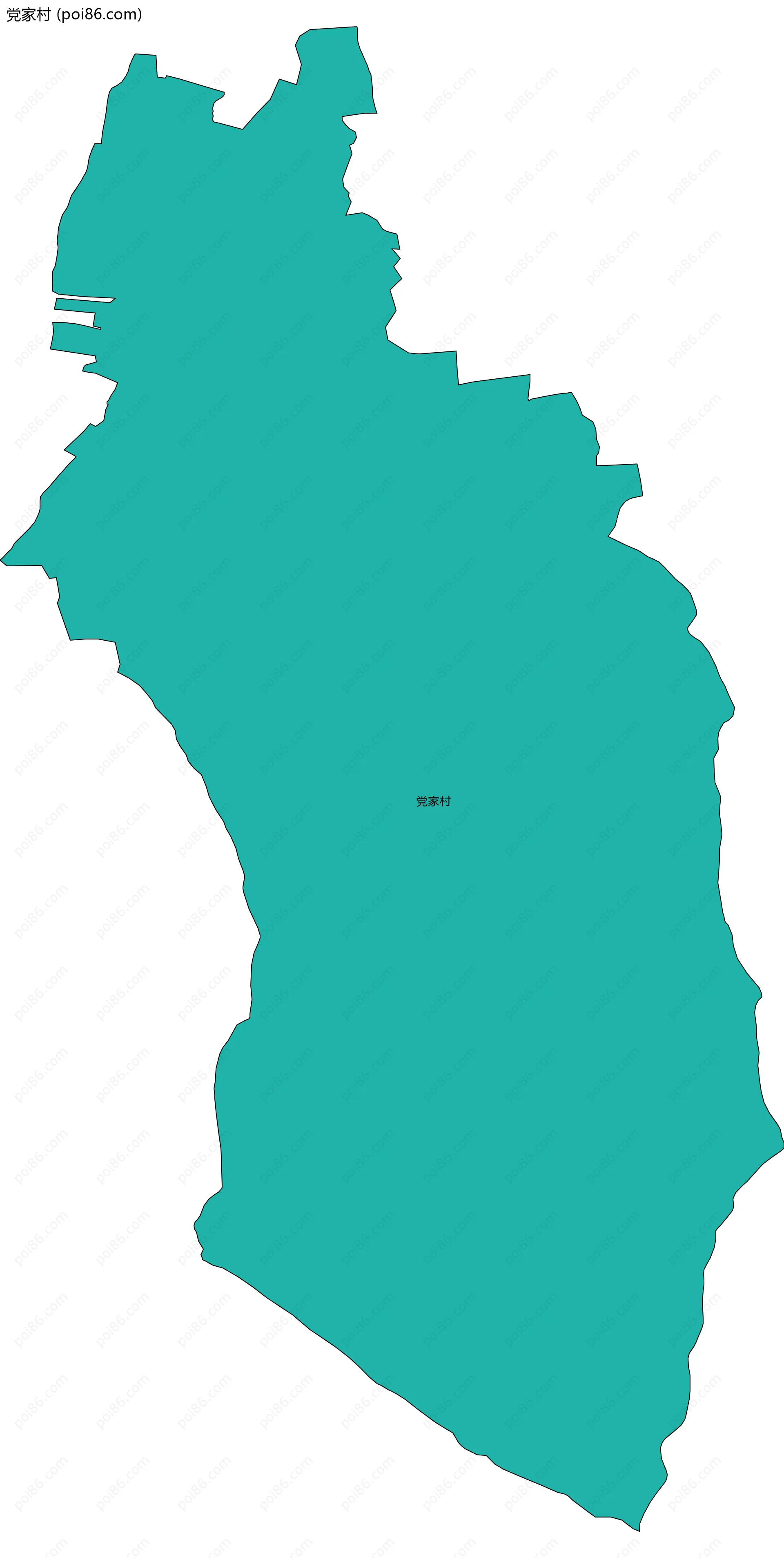 党家村边界地图