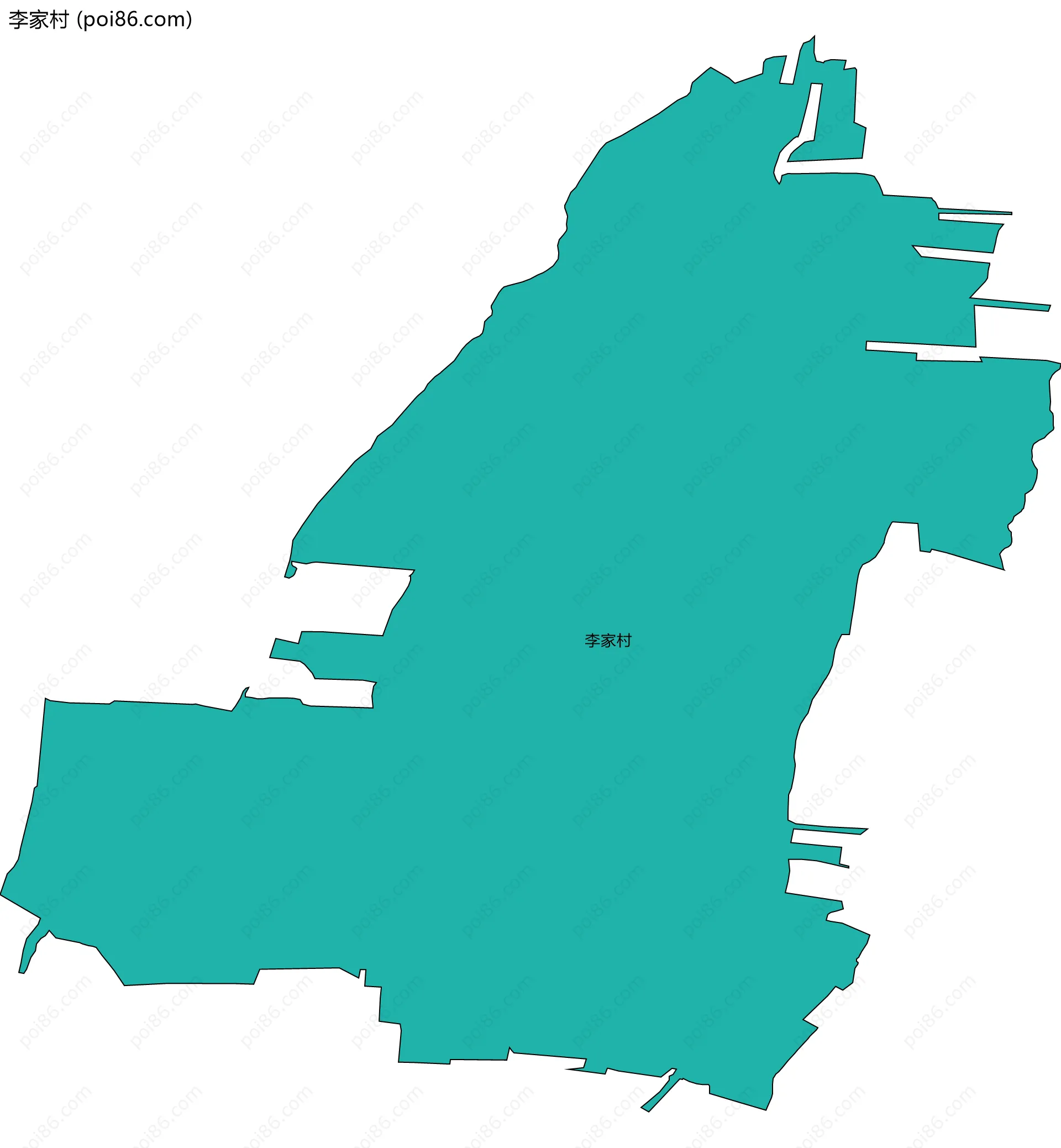 李家村边界地图