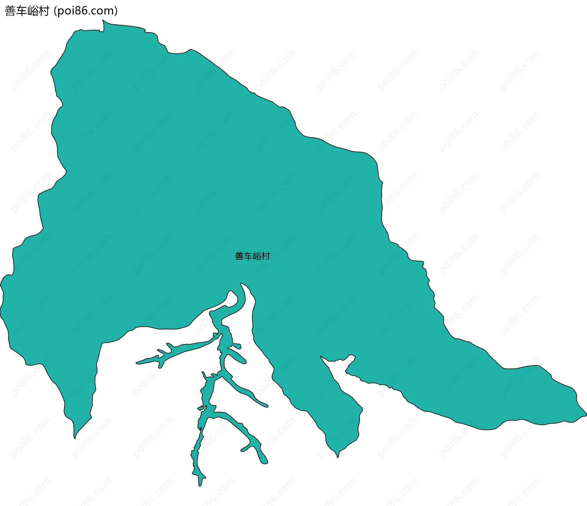 善车峪村边界地图