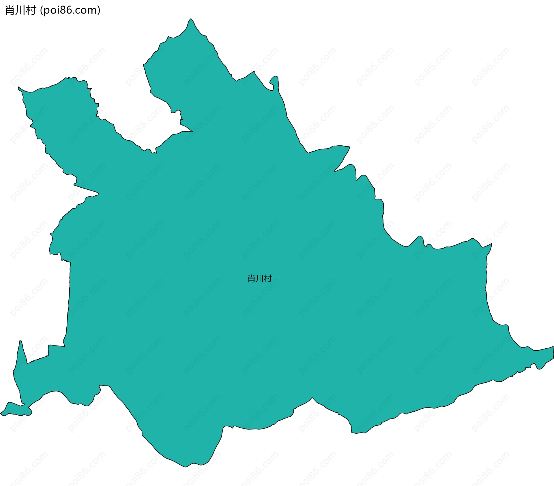 肖川村边界地图