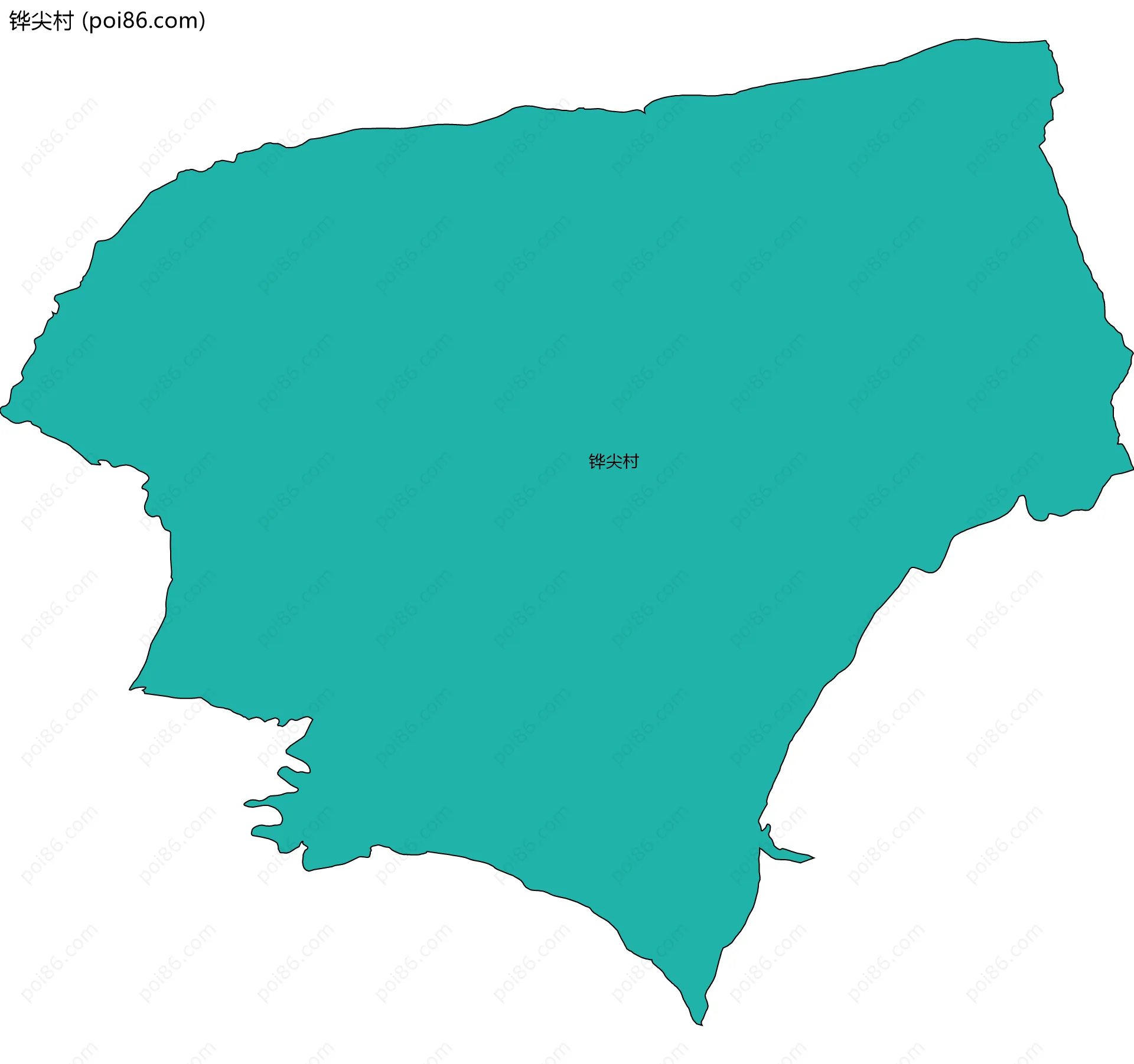 铧尖村边界地图