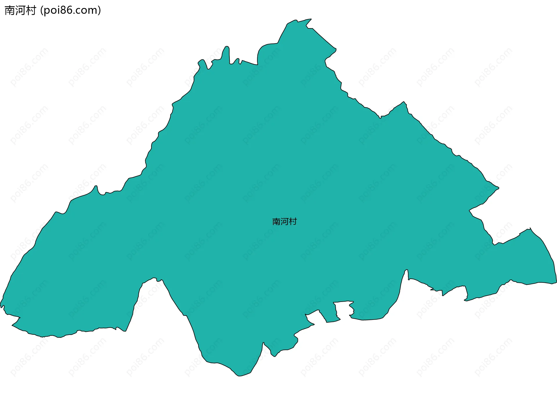 南河村边界地图