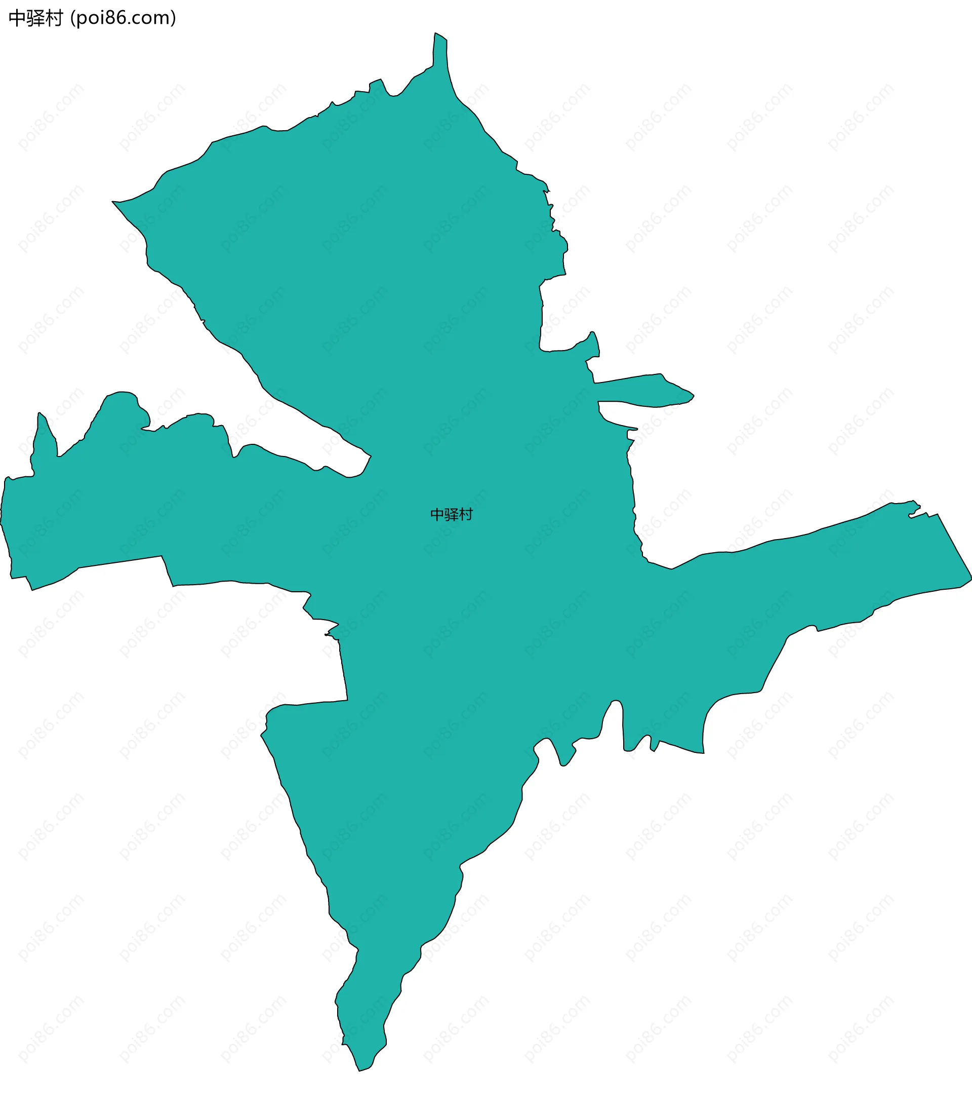 中驿村边界地图