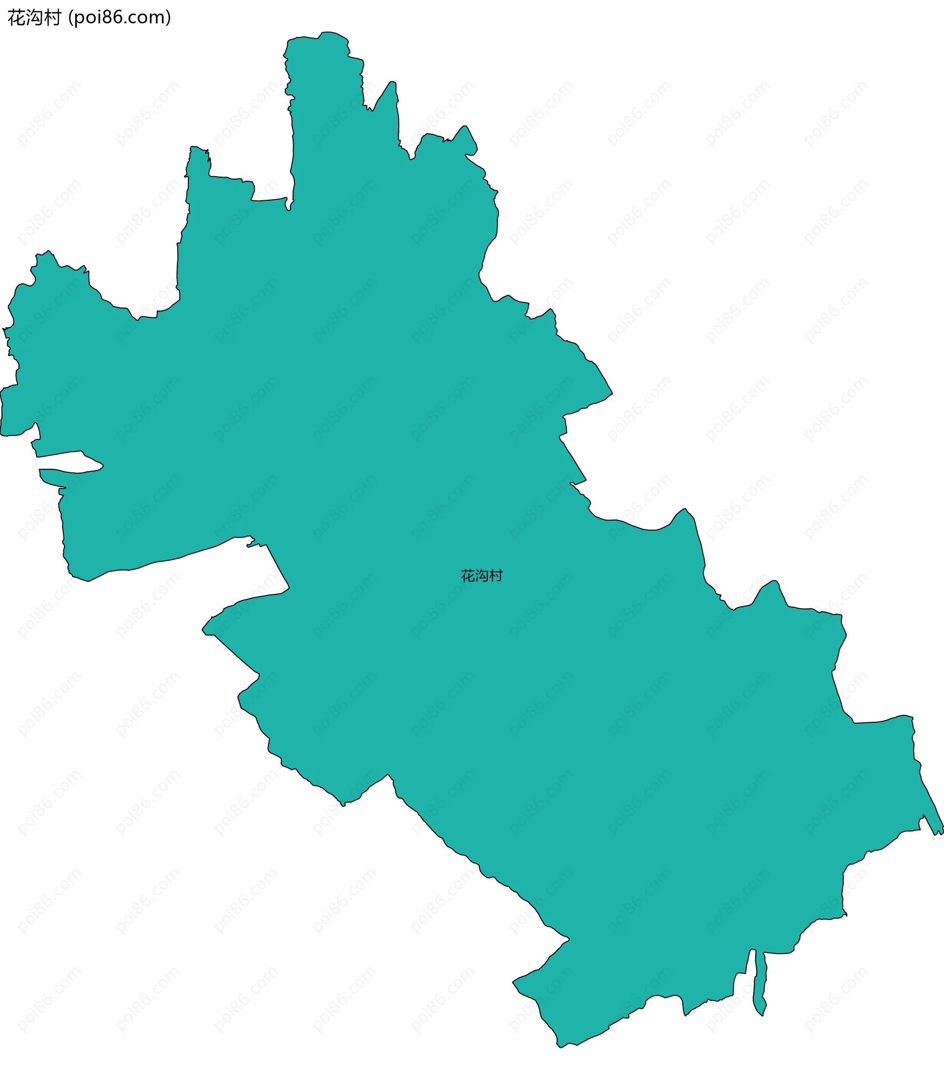 花沟村边界地图