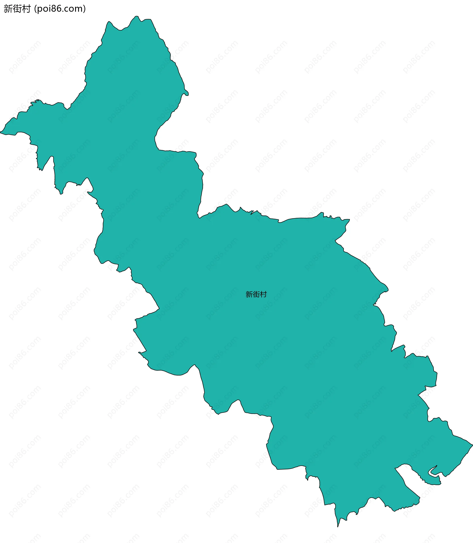 新街村边界地图