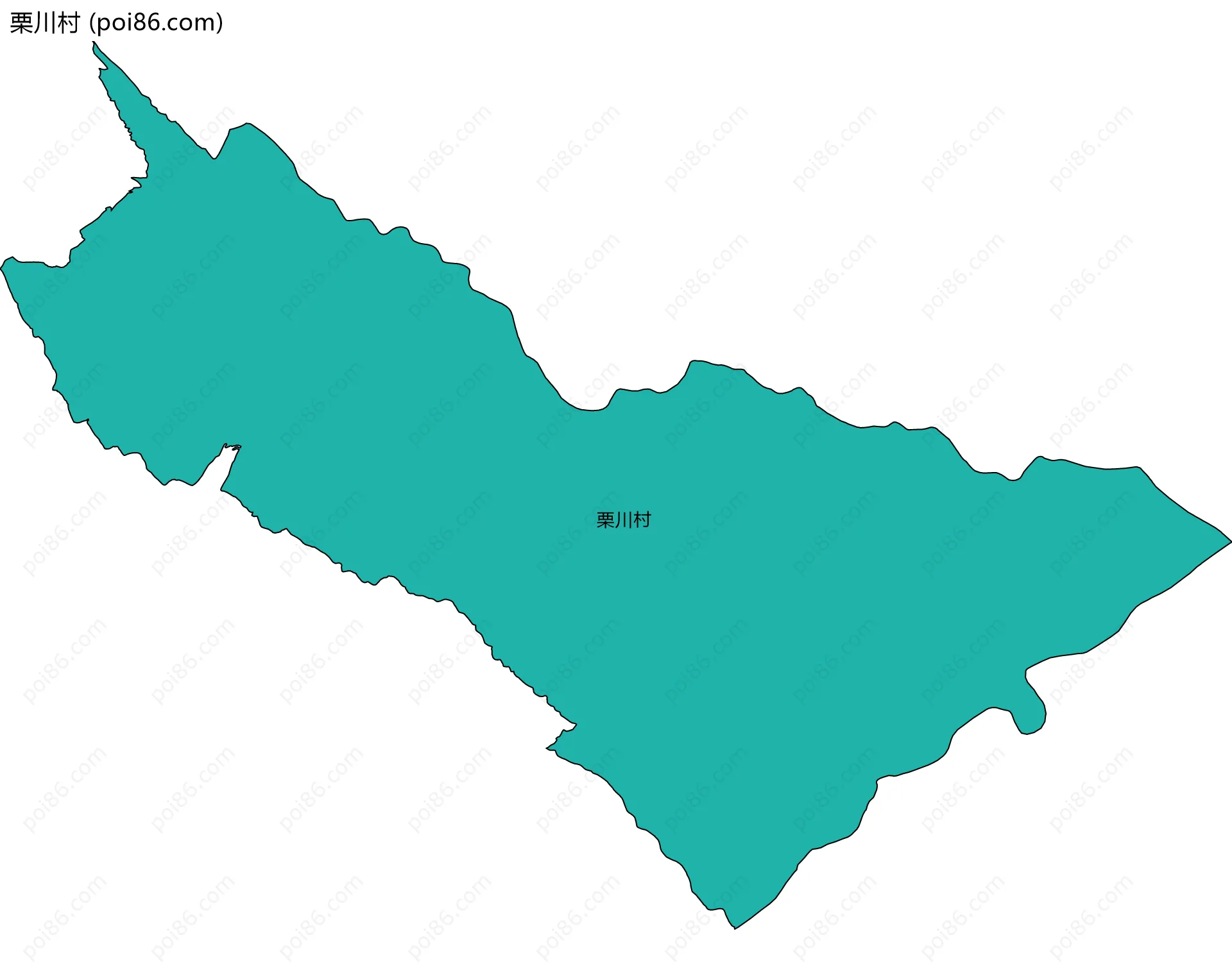 栗川村边界地图
