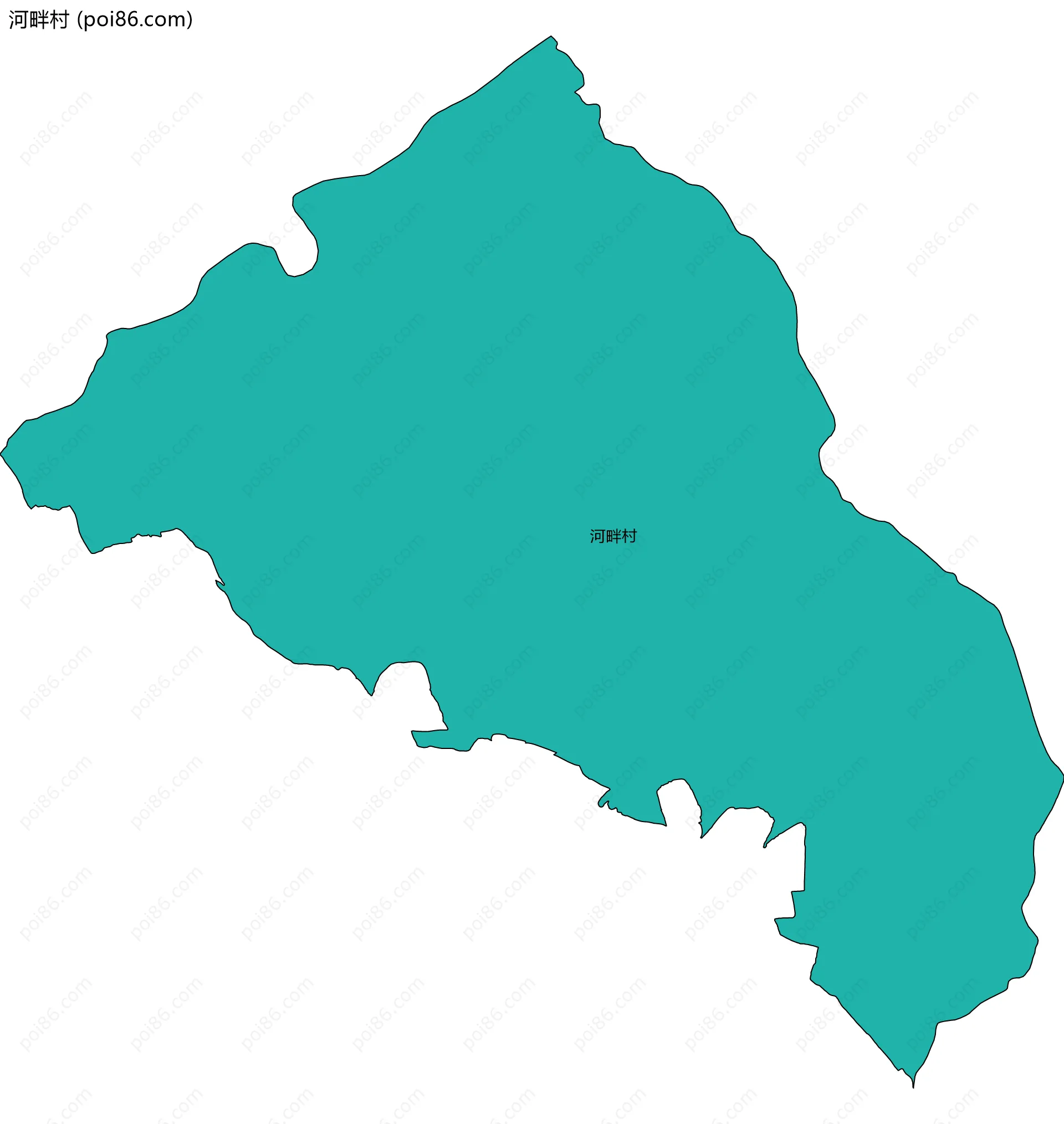 河畔村边界地图