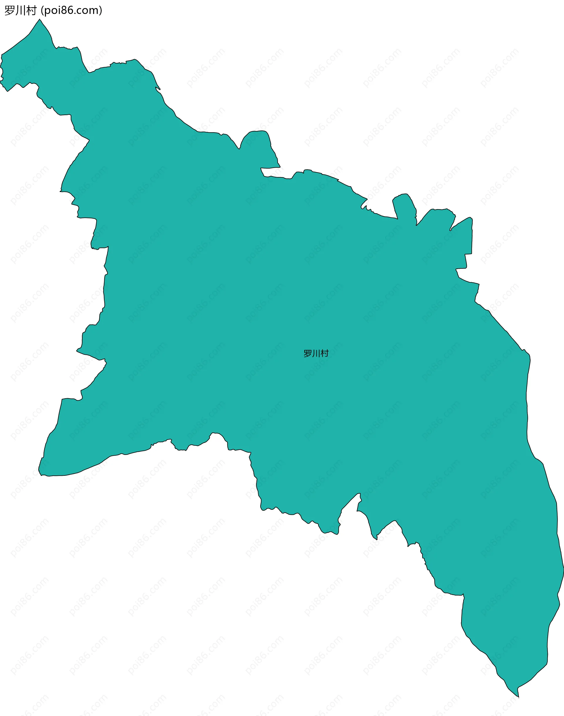 罗川村边界地图