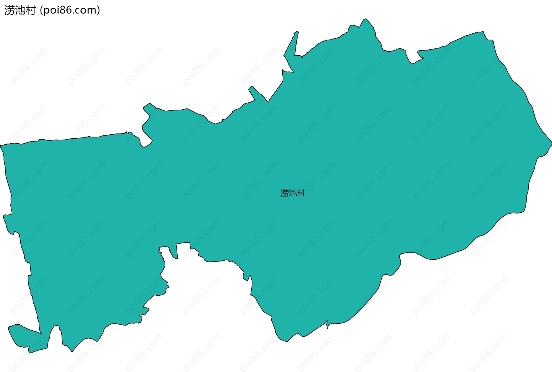 涝池村边界地图